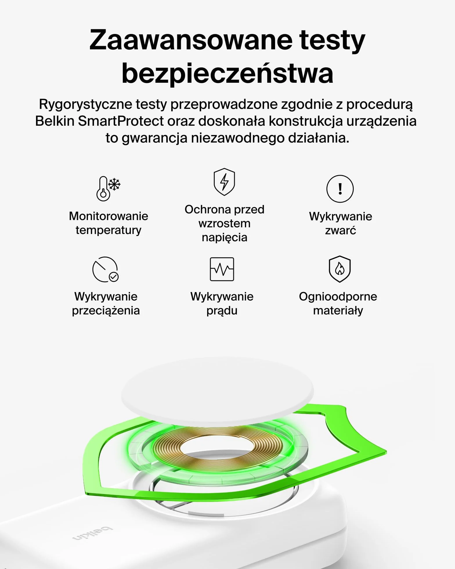 Belkin UltraCharge Qi2 Ładowarka Indukcyjna 3w1, 25W Bezprzewodowa Stacja Ładująca Zgodna z MagSafe do iPhone 16, Apple Watch, AirPods, Pixelsnap, Bezprzewodowa Ładowarka z Zasilaczem 45W, Biała