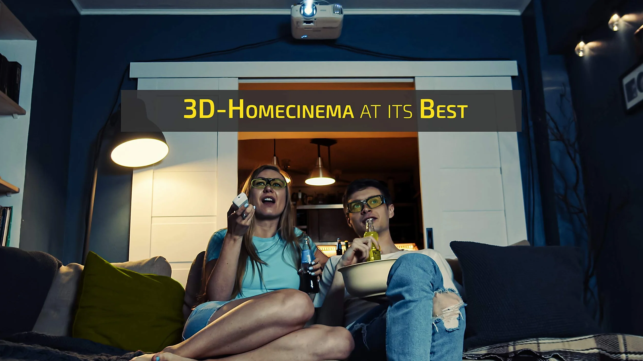 2X Hi-SHOCK DLP Pro 7G Black Diamond okulary DLP Link 3D do wszystkich projektorów DLP 3D | kompatybilne z Optoma, Ace, Benq, Vivitec, Viewsonic, LG [najnowszy generacji]