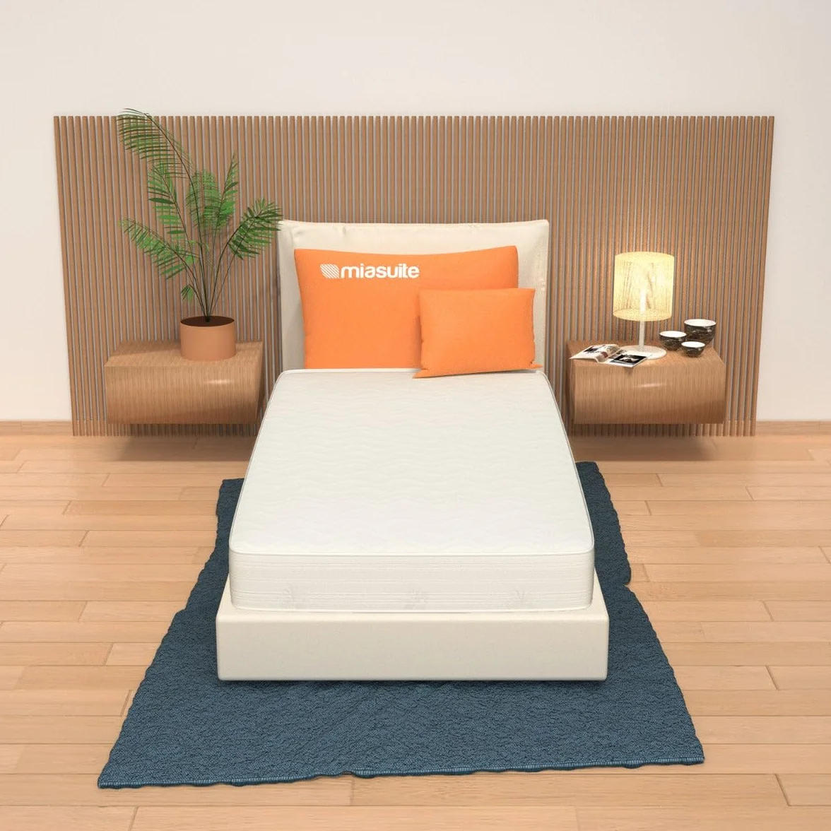 miasuite i sogni italiani Materac 80 x 180 cm, wysokość 14 cm, pojedynczy, z pianki WaterFoam, tkanina AloeVera, odporny na odkształcenia, hipoalergiczny i przeciw roztoczom, średnia sztywność, model: