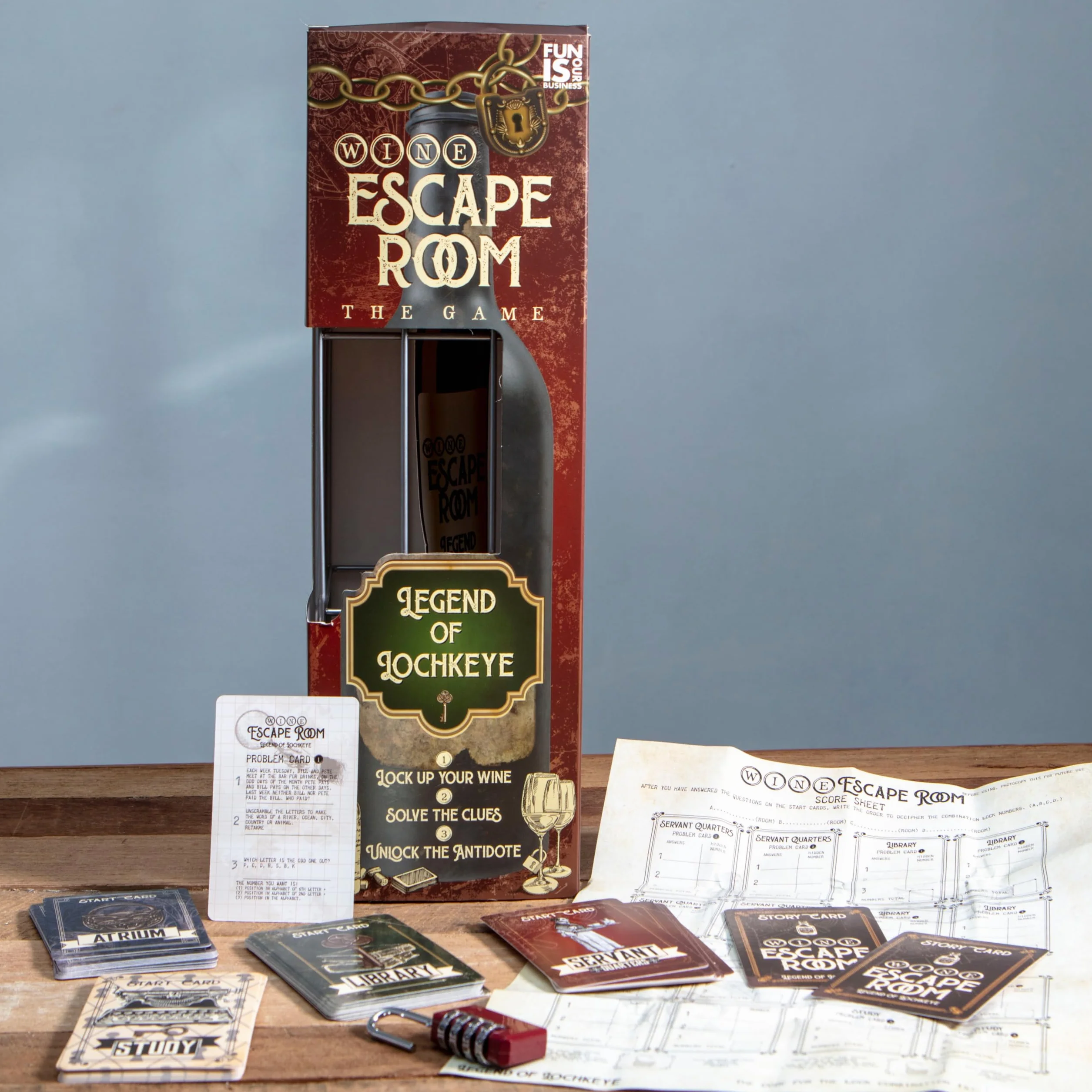Boxer Gifts Wine Escape Room Game Bottle Puzzle Box dla dorosłych - niezwykłe zabawne prezenty dla mężczyzn i kobiet - wyjątkowe, czarne