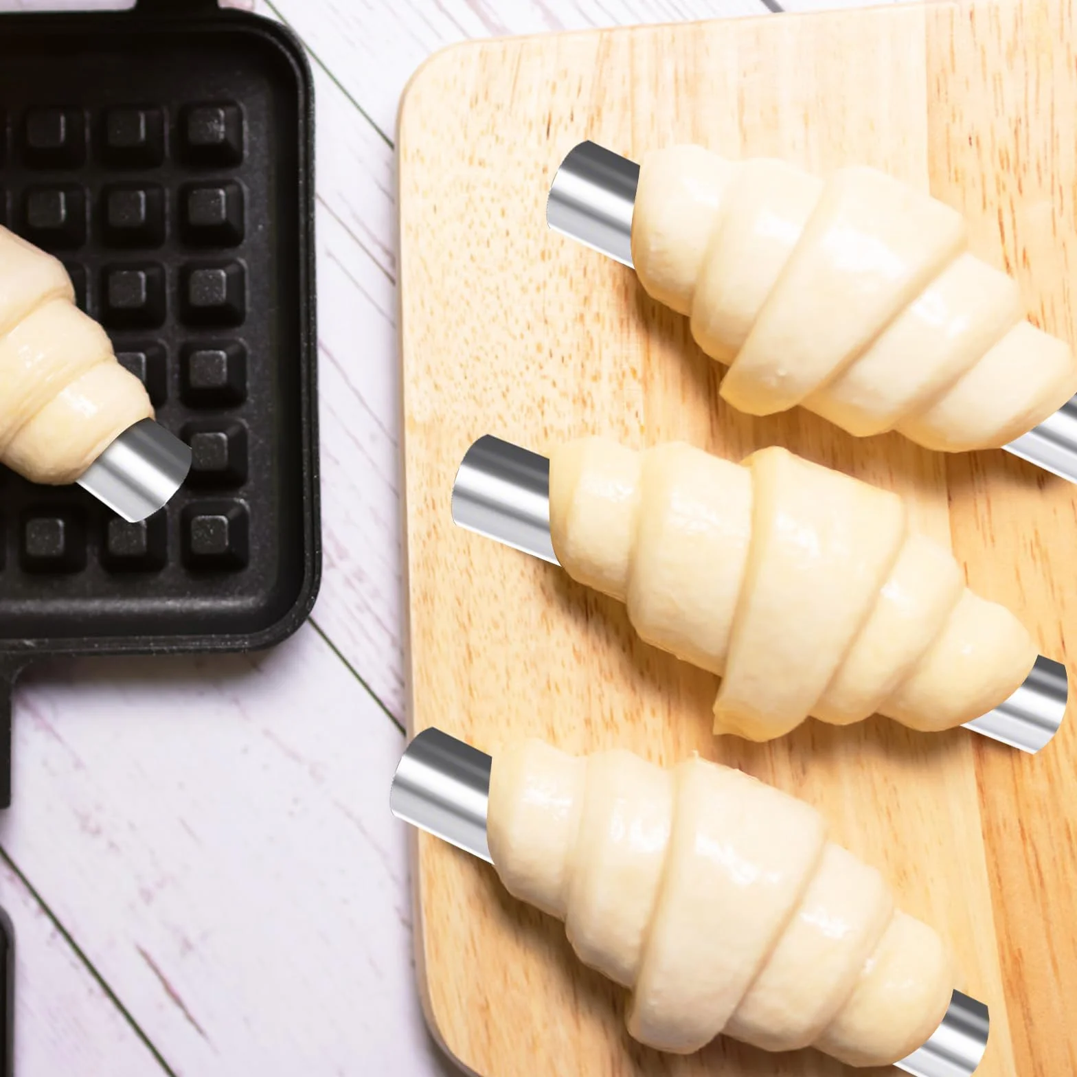Foremki do pieczenia cannoli ze stali nierdzewnej, 20 sztuk