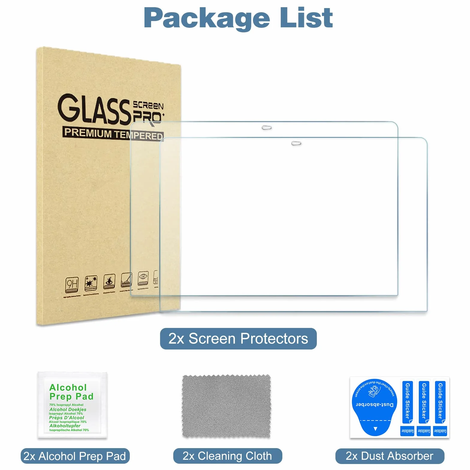 ProCase 2 sztuki folii ochronnej na wyświetlacz o twardości 9H do 13 cali MacBook Pro 13 / MacBook Air 13, folia ochronna na wyświetlacz szkło hartowane, folia ochronna na ekran Screen Protector,
