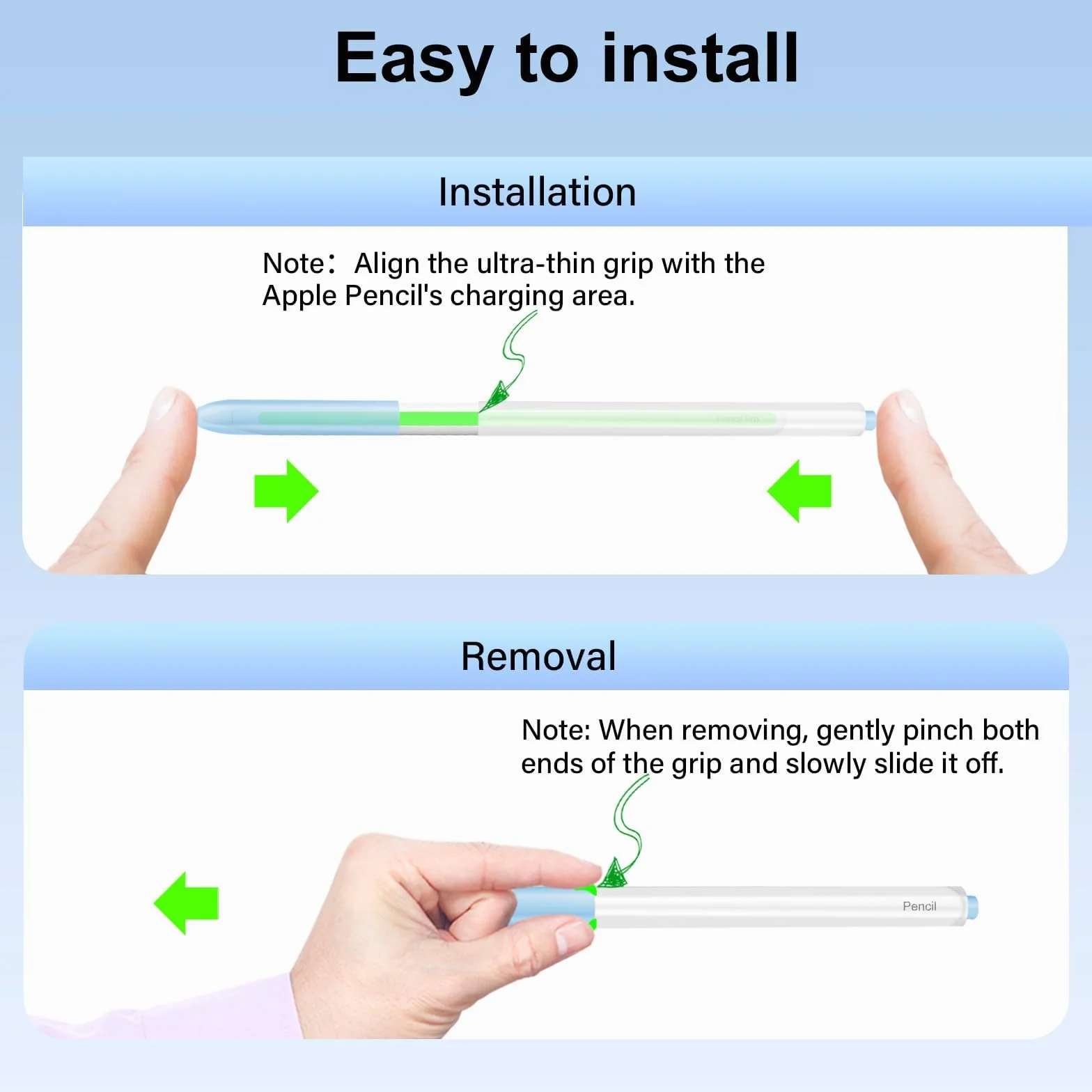 Etui do Apple Pencil 2. generacji i Apple Pencil Pro, etui na Apple Pencil silikonowe etui - adsorpcja magnetyczna / bezprzewodowe ładowanie/funkcja Double Tap / Ergonomiczna konstrukcja biała