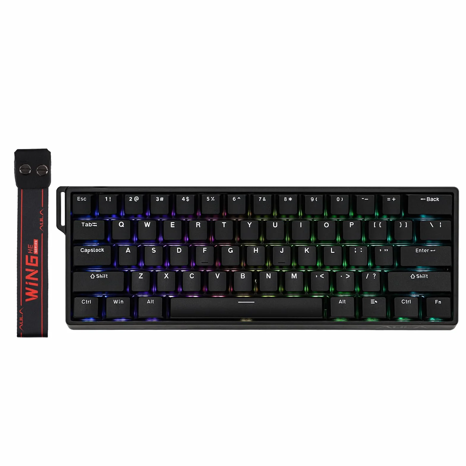 EPOMAKER AULA WIN60 HE 60% przewodowa klawiatura magnetyczna 8000 Hz hot-swap do gier FPS czarny