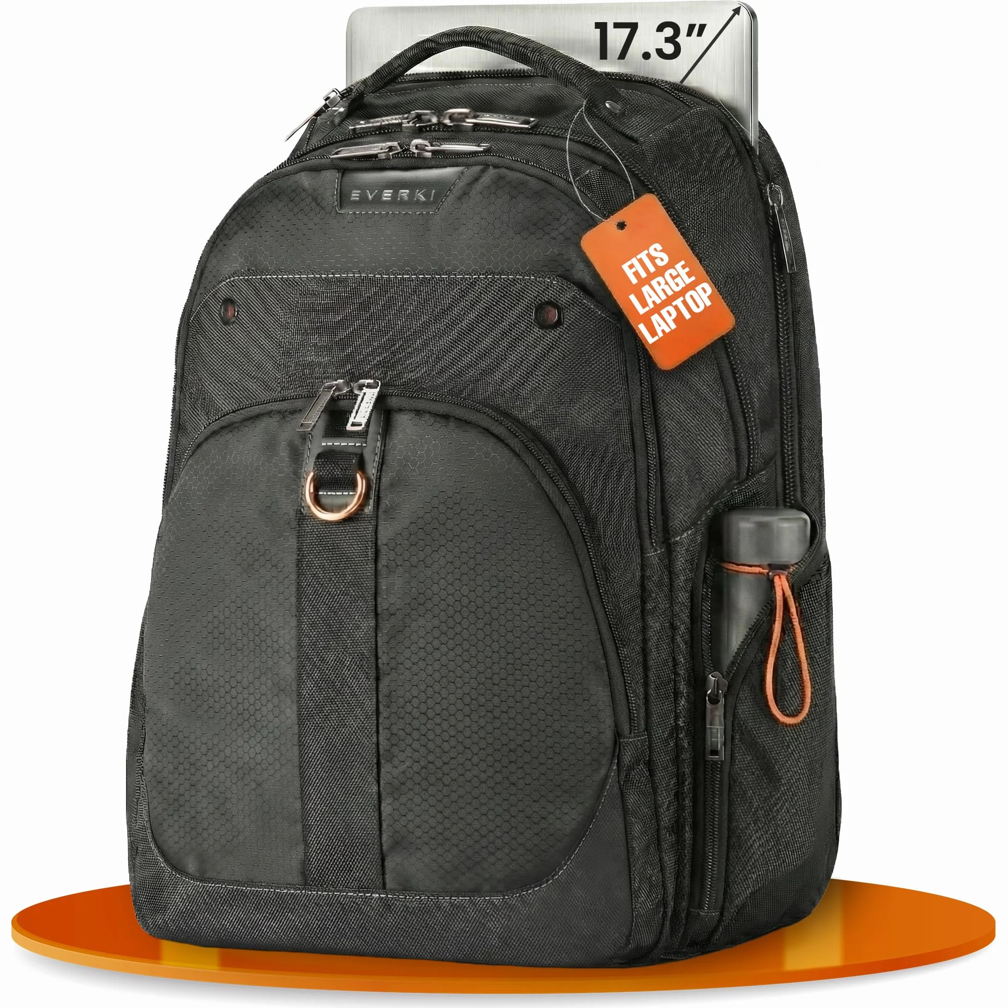 Everki Atlas EKP121, Plecak na Laptopa od 13 do 17 Cali, Czarny