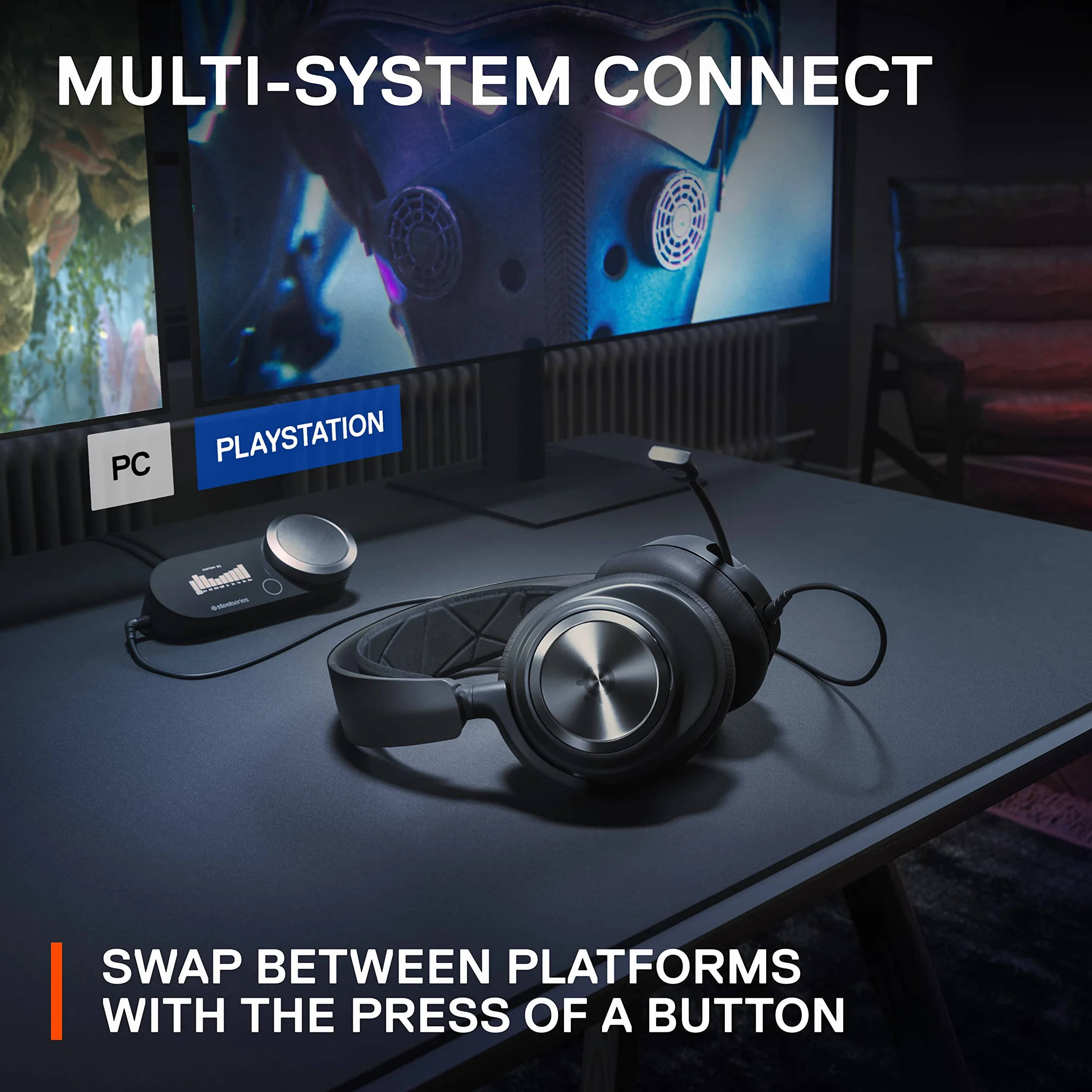 SteelSeries Arctis Nova Pro wielosystemowy zestaw słuchawkowy do gier, GameDAC Gen 2, ESS Sabre Quad-DAC, dźwięk przestrzenny 360°
