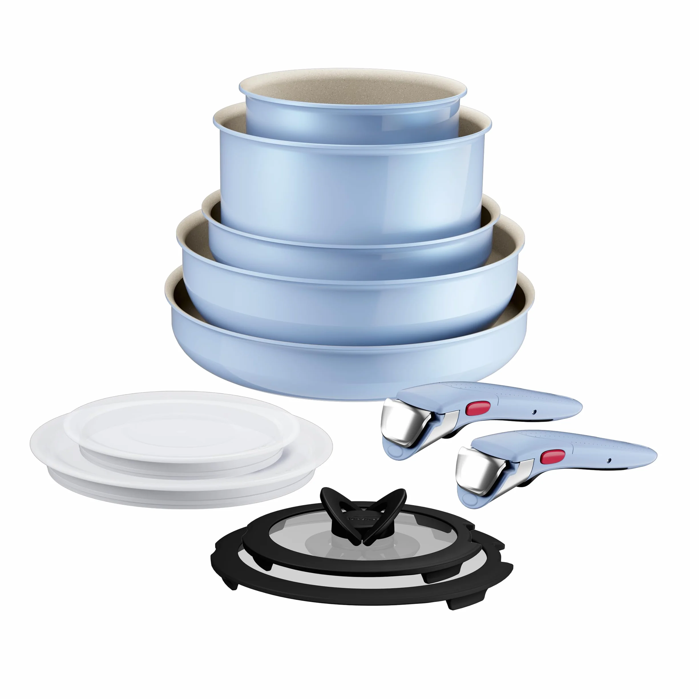 Tefal Ingenio Serenity L827SB Zestaw naczyń kuchennych 11-częściowy, z powłoką nieprzywierającą