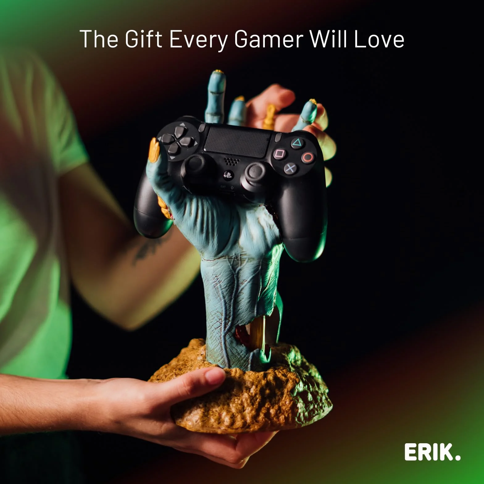 Grupo Erik Gameration One More Life Gaming Headset & Controller Holder | Phone Holder | Headphone Stand & Controller Stand For Most Controllers | Gaming Accessories For Desk | Gamer Gifts