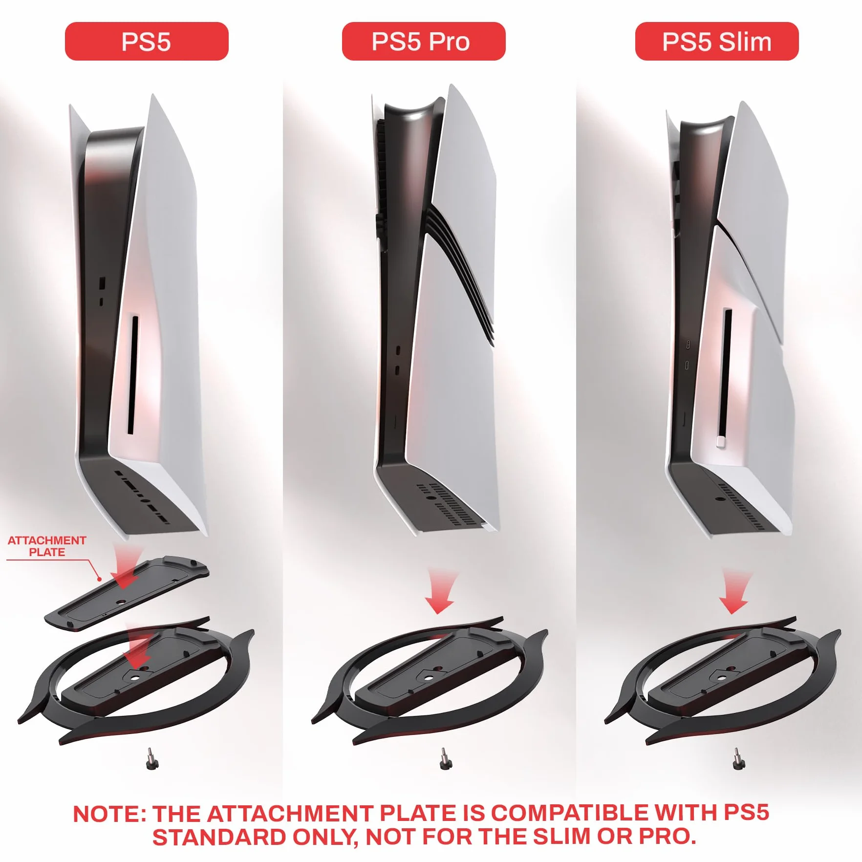 PlayVital Podstawka do PS5/Slim/Pro Standard Console Disc & Digital, Stojak Pionowy Czarny