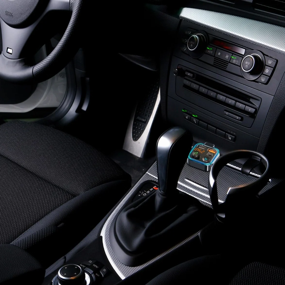 Retoo Transmiter FM Bluetooth 5.0 radio samochodowe, USB typu C QC 3.0, PD 20 W, odbiornik, szybkie ładowanie, z podwójnym ładowaniem USB, zestaw głośnomówiący, ładowarka samochodowa