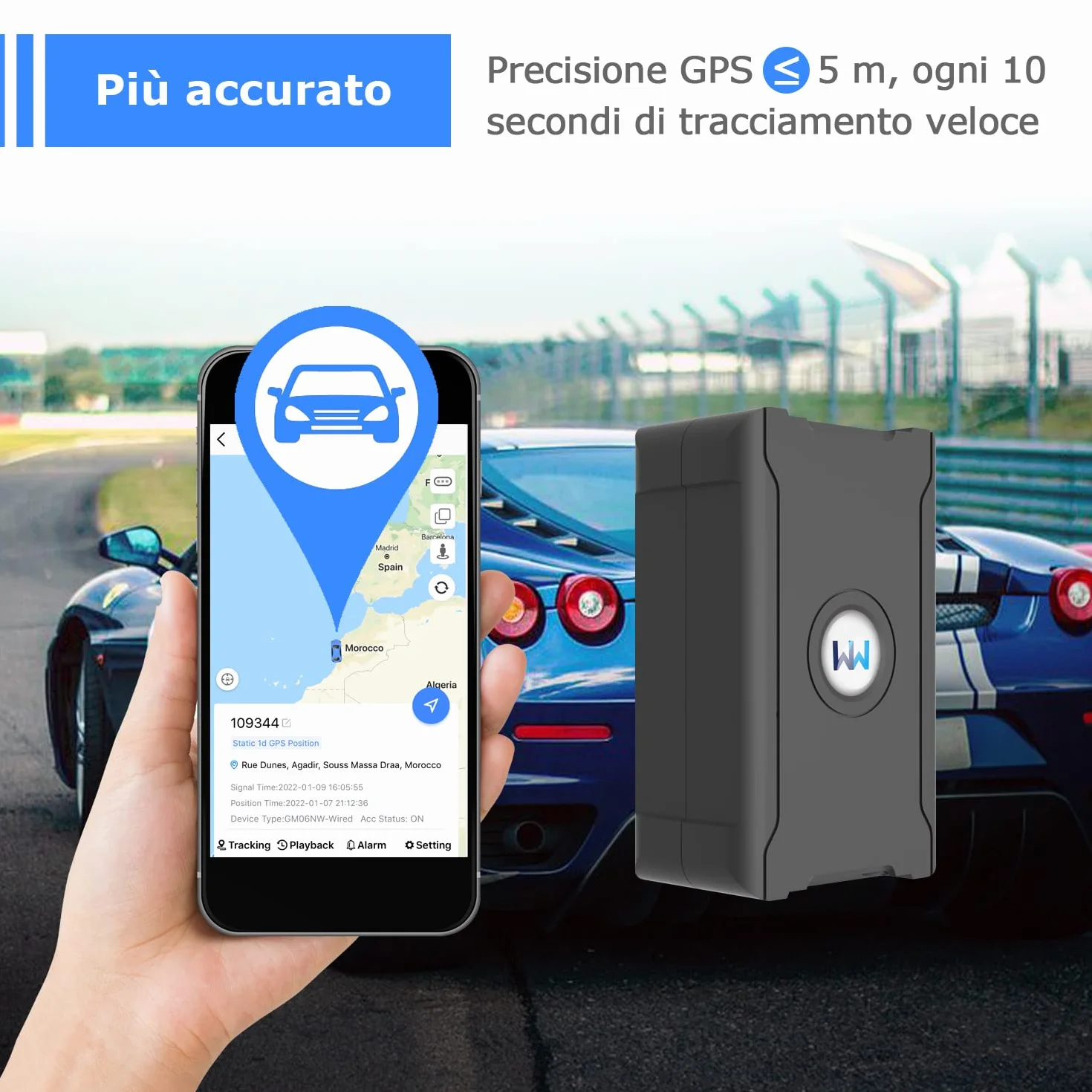 WanWayTech GPS Tracker,Real Time Tracking, Asset GPS Tracker,Rechargeable 6000mAh Battery Tracking for Car Rental, Loan Vehicles, Fleet Management Industries