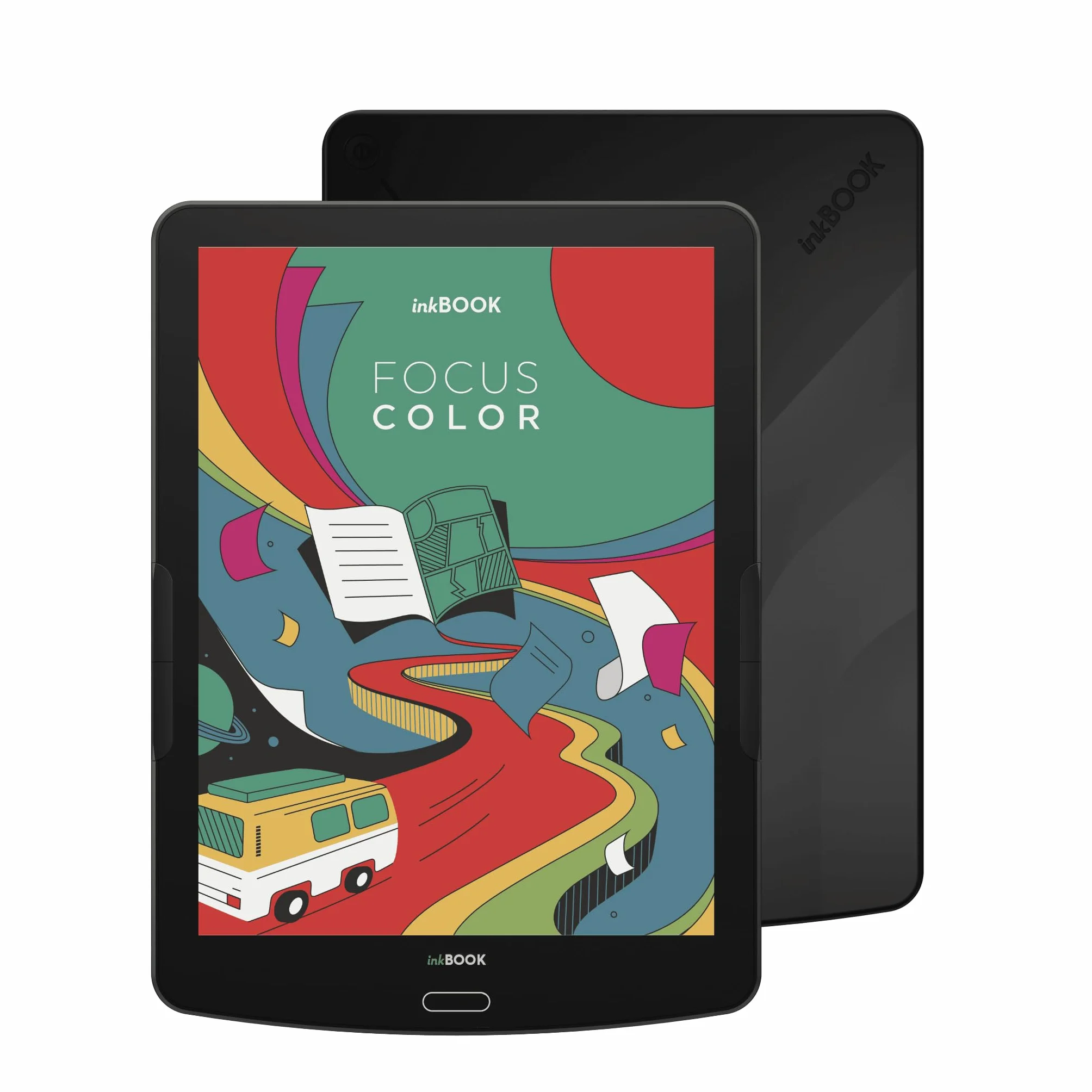 inkBOOK Focus Color Black | 7,8” czytnik ebooków | aplikacje Legimi, Empik Go Wattpad, Kindle | audiobooki i TTS | bez reklam | polskie menu |