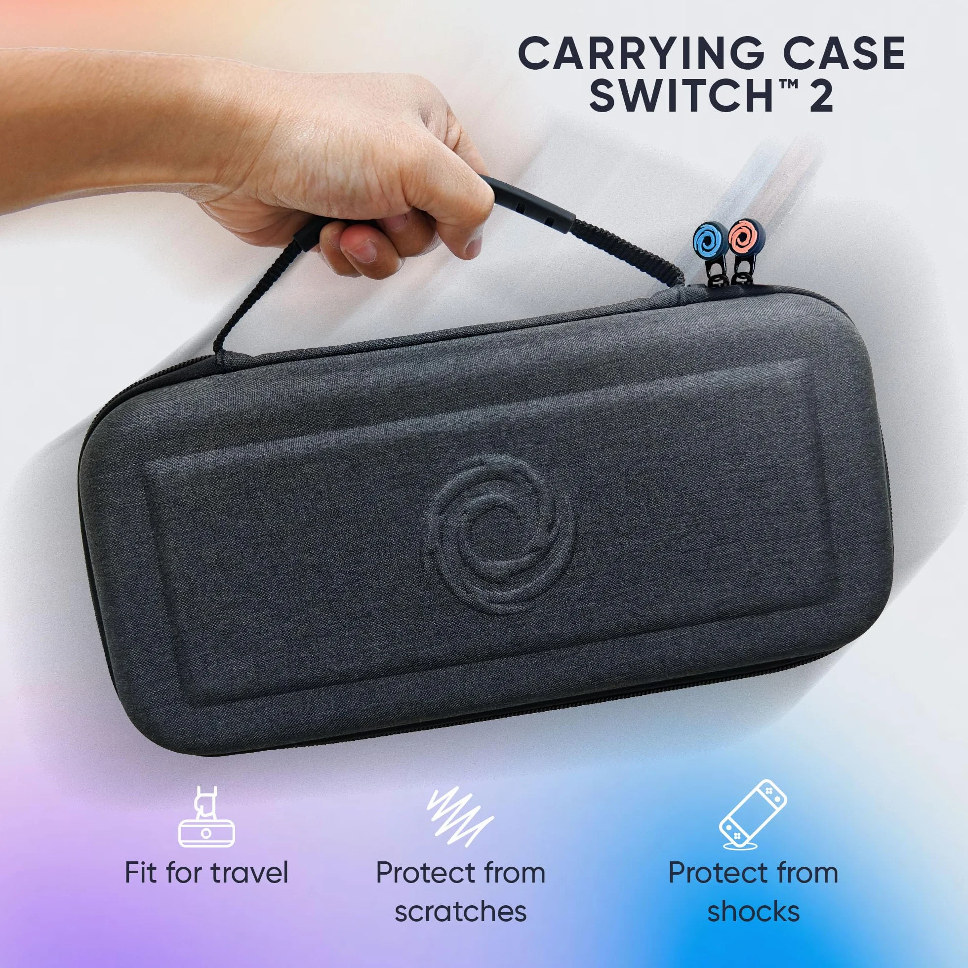 Oniverse Etui Switch 2 Zestaw startowy 8 w 1 – Pokrowiec transportowy, Ochrona ekranu kompatybilna z Nintendo Switch 2, Kabel USB-C i adapter, Rozdzielacz audio, Zestaw czyszczący