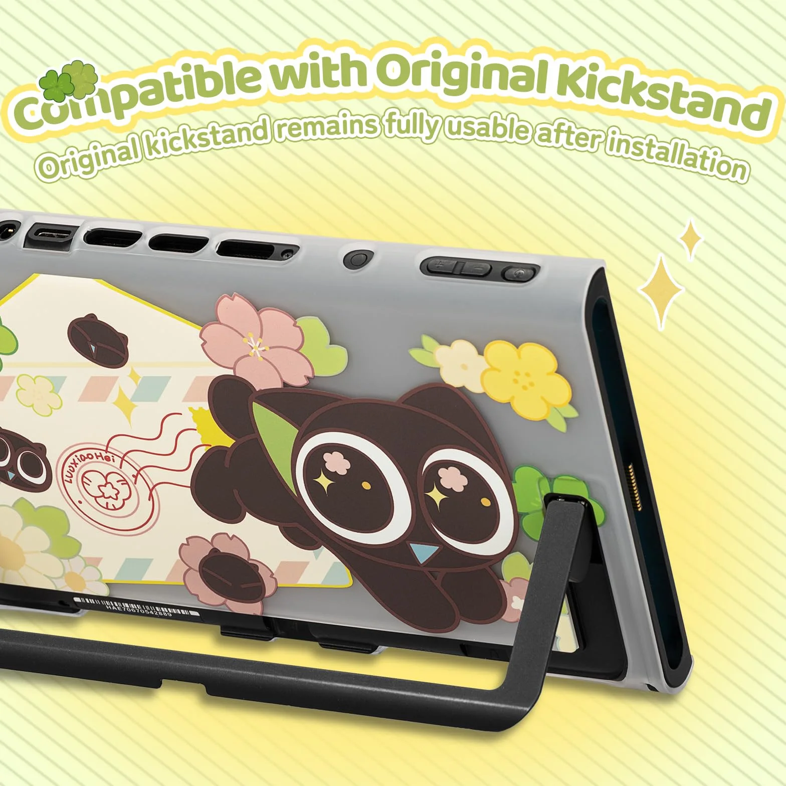 GeekShare Twarde etui ochronne kompatybilne z Switch 2, Kawaii Cartoon Switch 2, kompatybilne z dokowaniem, odporne na zarysowania i uderzenia designerskie etui - Spring Messschaft (seria współpracy
