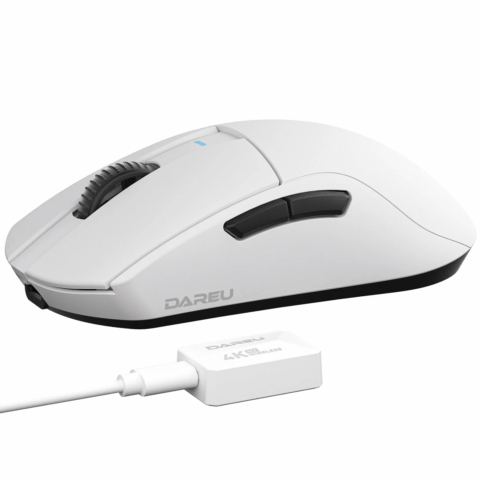 DAREU A950pro mysz do gier częstotliwość odświeżania 4 kHz, ultralekka waga 55 g, czujnik optyczny PAW3395, rozdzielczość 26K DPI, 5 programowalnych przycisków, obsługa szybkiego ładowania w 15 minut