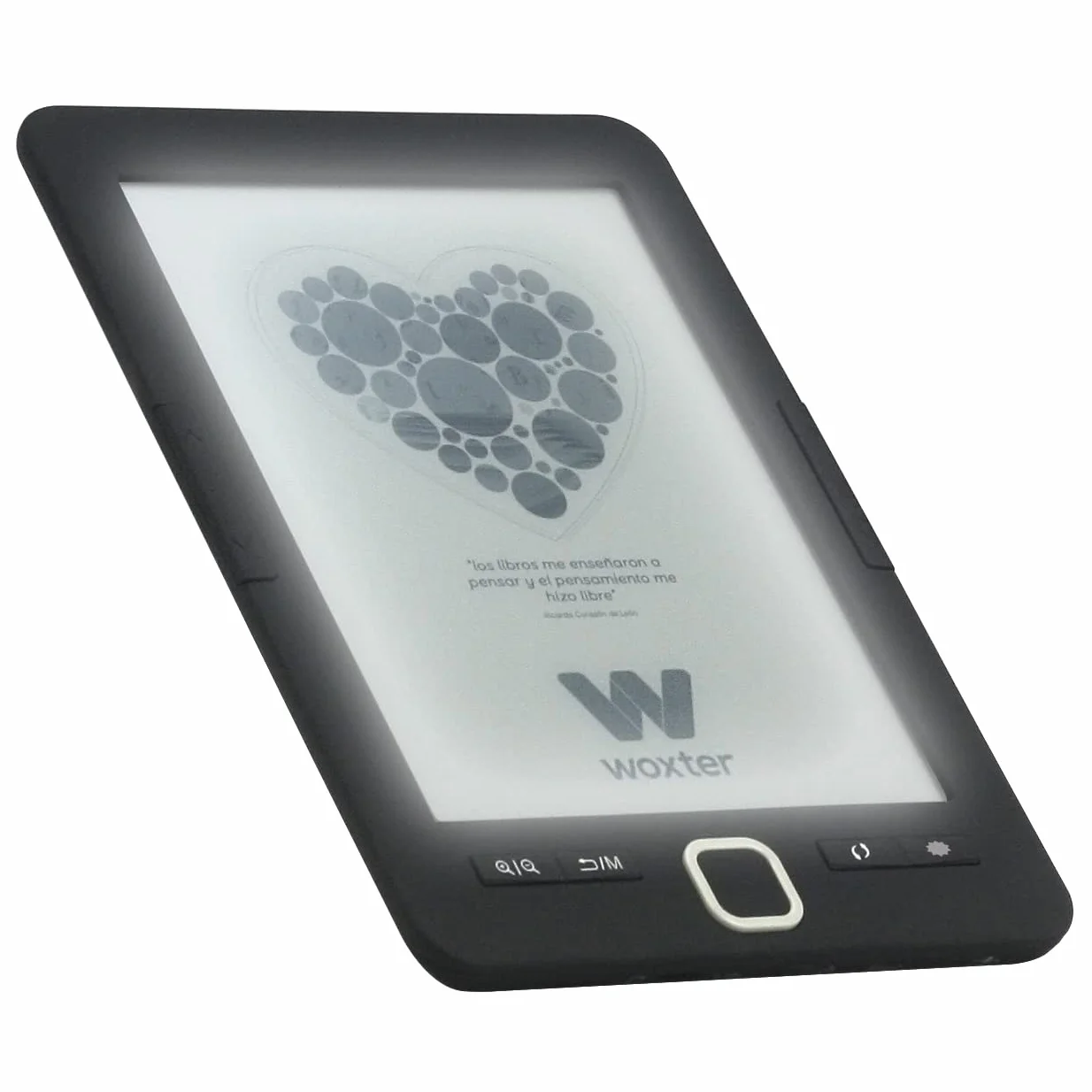 Woxter Scriba 195 Paperlight Black - eBook Reader 6 cali (1024 x 758, e-Ink Pearl, podświetlany wyświetlacz, EPUB, PDF, Micro SD, posiada ponad 4000 książek, tekstura naklejki) kolor czarny