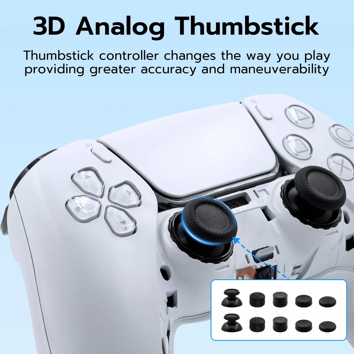 Wigearss 15 w 1 Joystick analogowy zestaw narzędzi zamiennych i naprawczych do kontrolera PS5