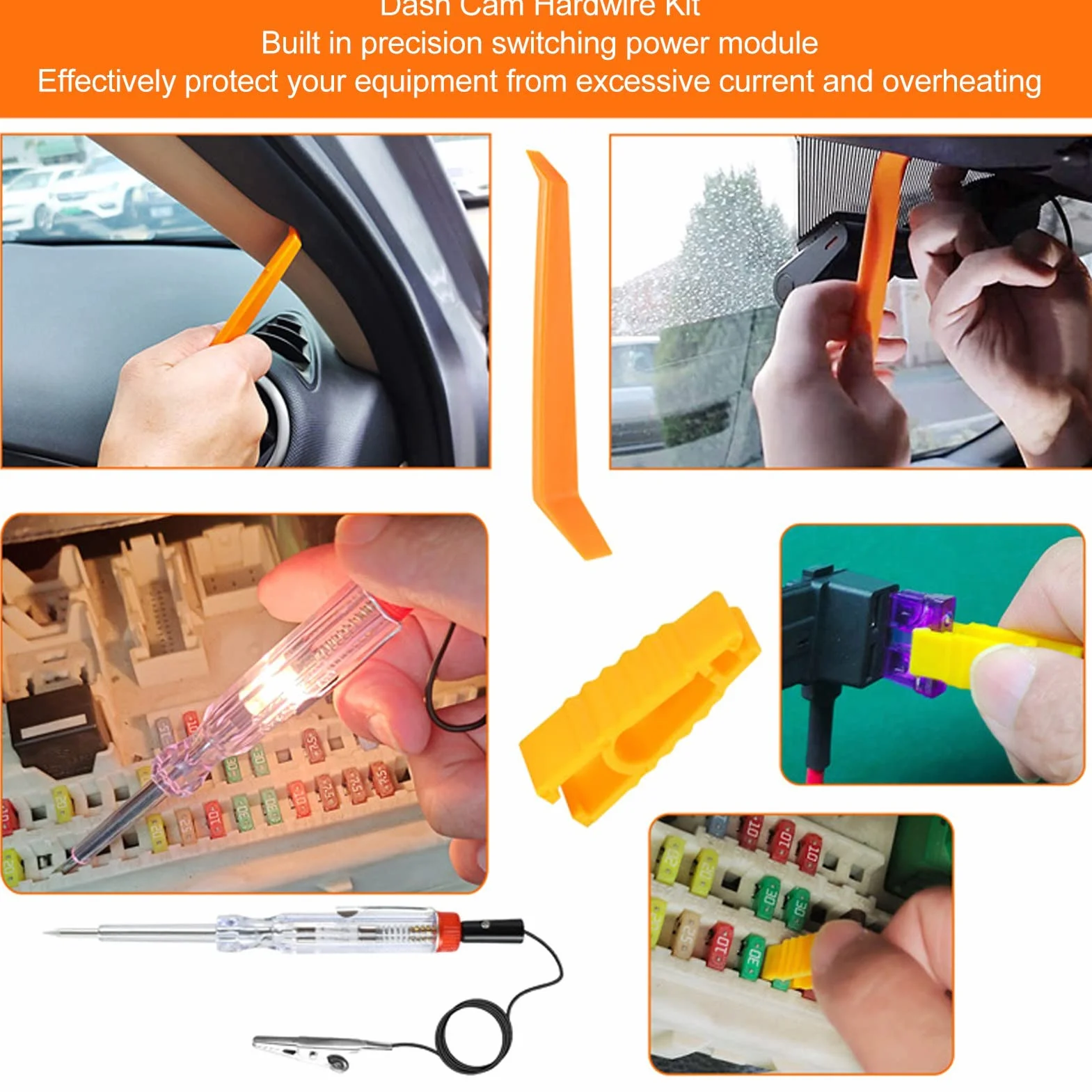 Zestaw Przewodów kamera Samochodowej, 12–28 V do 5 V Ładowarka kamera Przewód Zasilający, Adapter USB Ochrona Przed Przegrzaniem Mirror Cam Nawigacja GPS (TYP C)