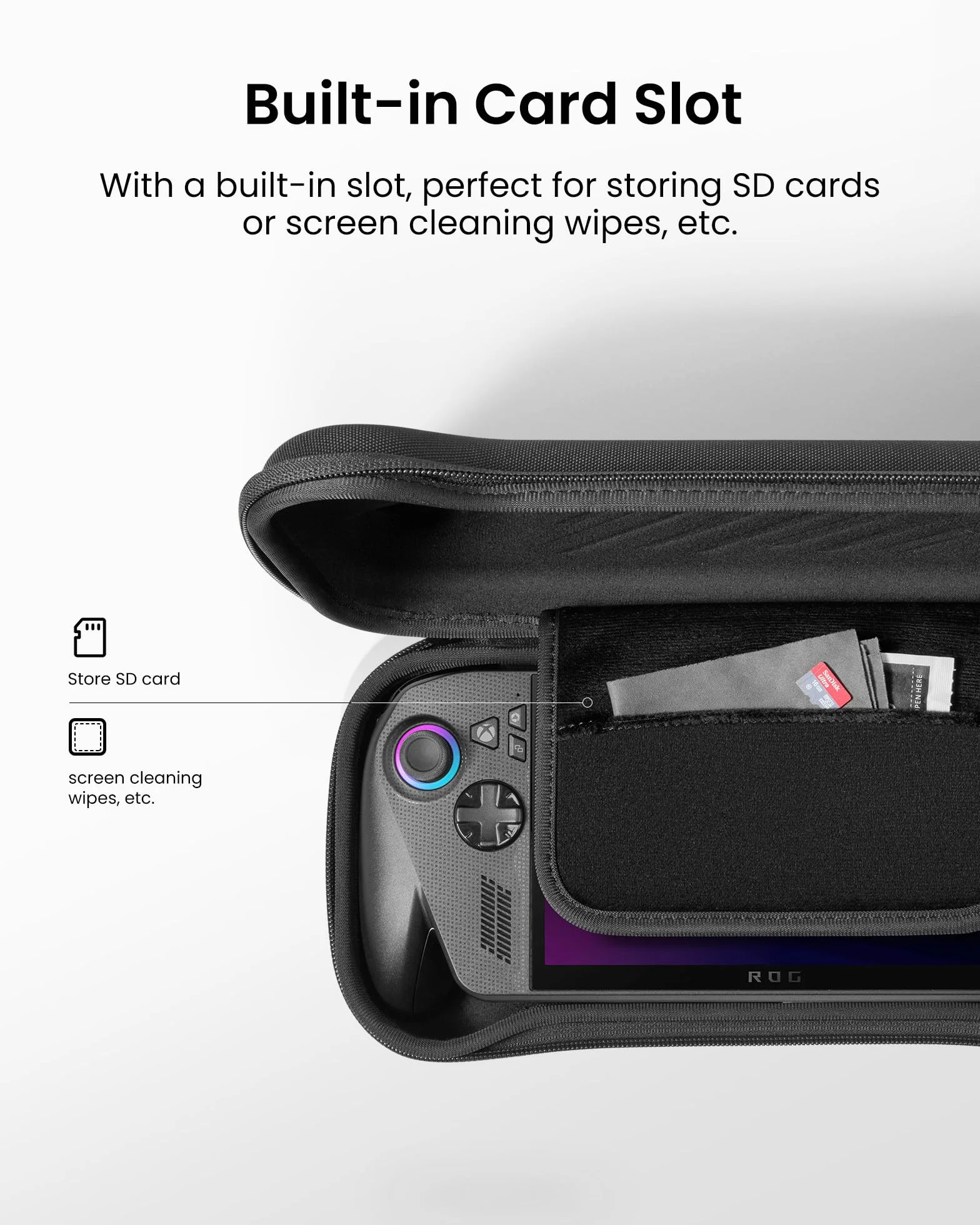 tomtoc Etui kompatybilne z ASUS ROG Xbox Ally / Xbox Ally X 2025 , smukłe etui, ochronne, twarda przenośna torba podróżna na konsolę, lekkie podróżne