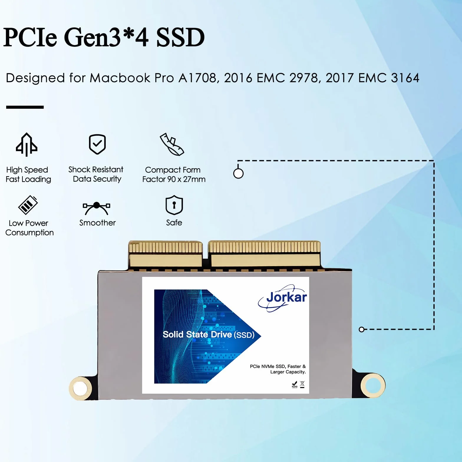 256GB Dysk SSD dla MacBook Pro A1708 PCIe Gen3 x4, Wewnętrznej Aktualizacji Dysku SSD do MacBook Pro A1708 (2016-2017)