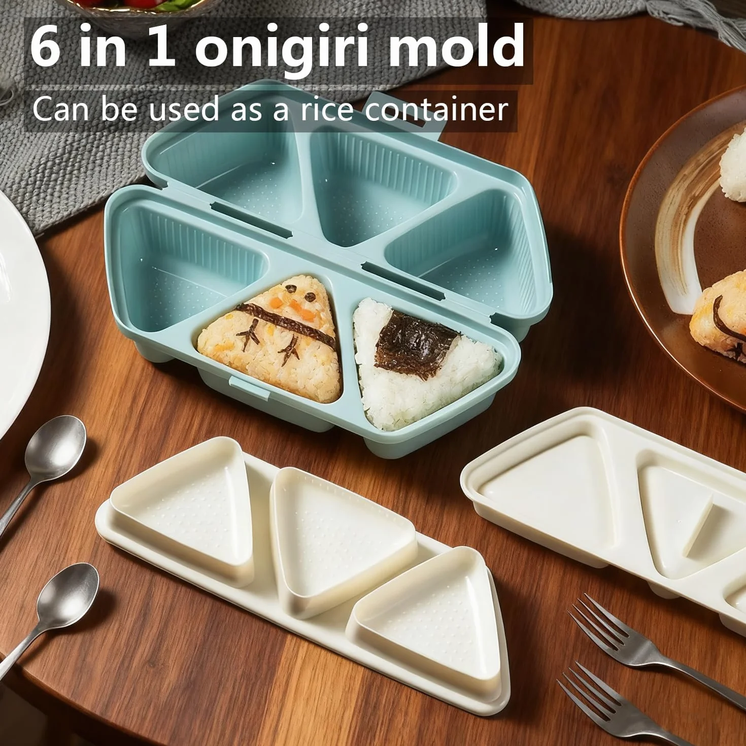 Forma do Onigiri 6 w 1, trójkątna do kulek ryżowych