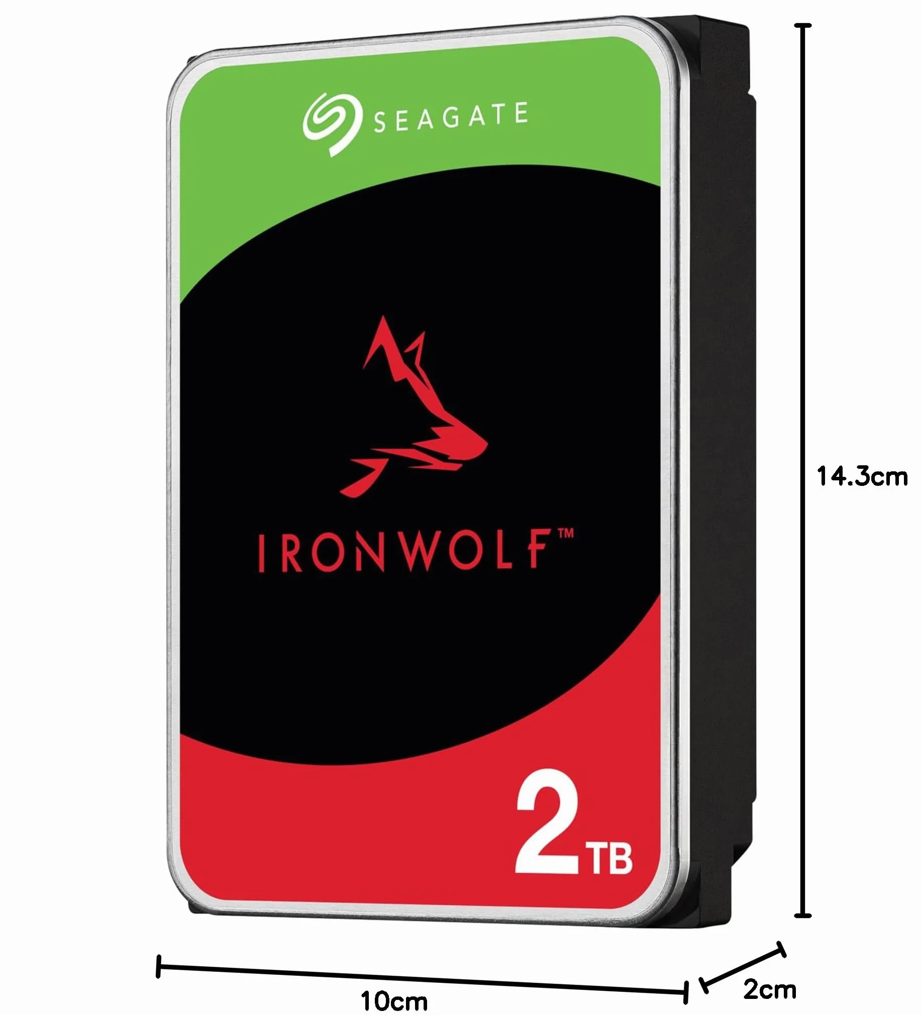 Seagate IronWolf 2TB 256MB 3.5 Zoll SATA 6Gb/s Wewnętrzny CMR NAS Festplatte