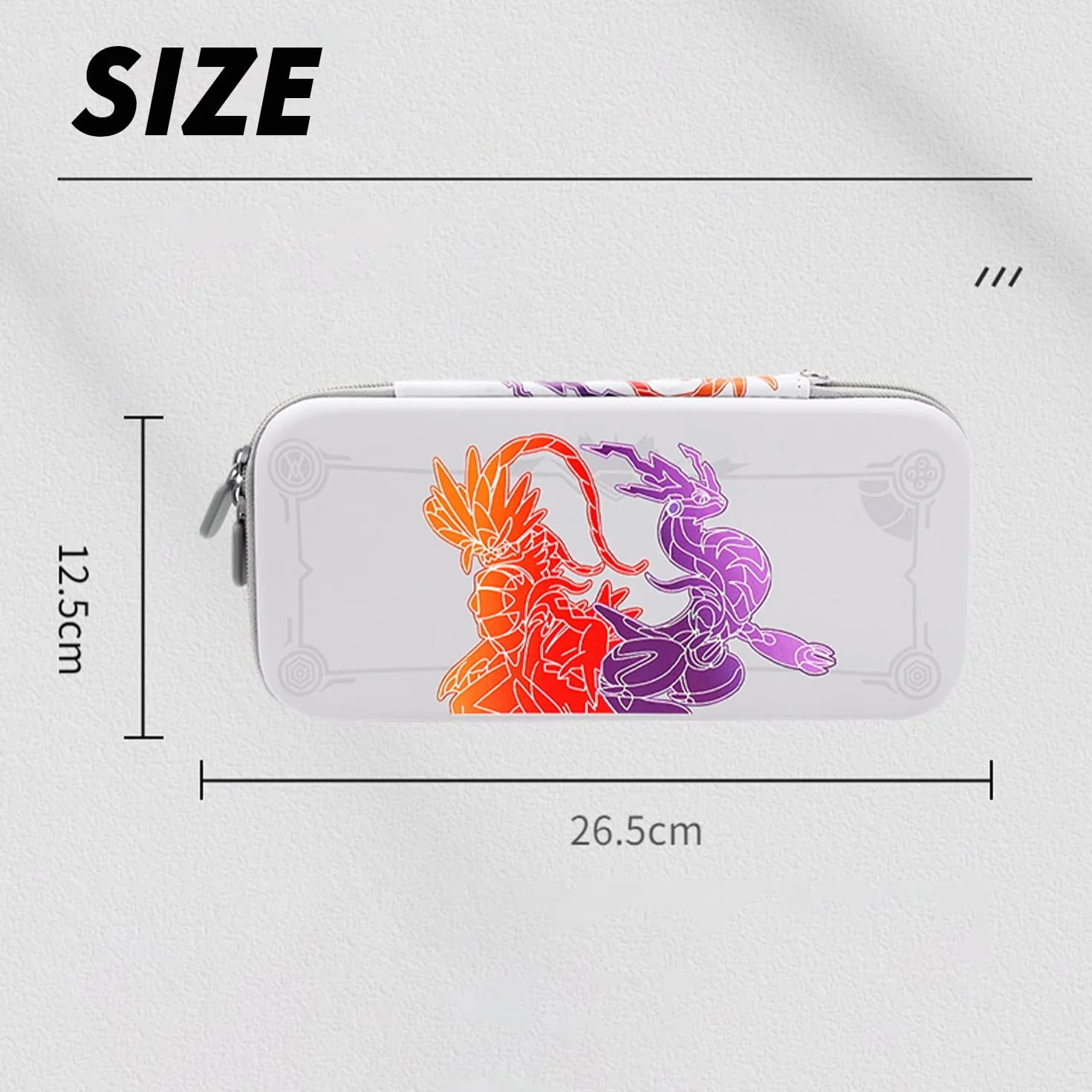 Etui na konsolę N-Switch z motywem Scarlet i Violet, kompatybilne z N-Switch i OLED, twarda obudowa podróżna (biała)