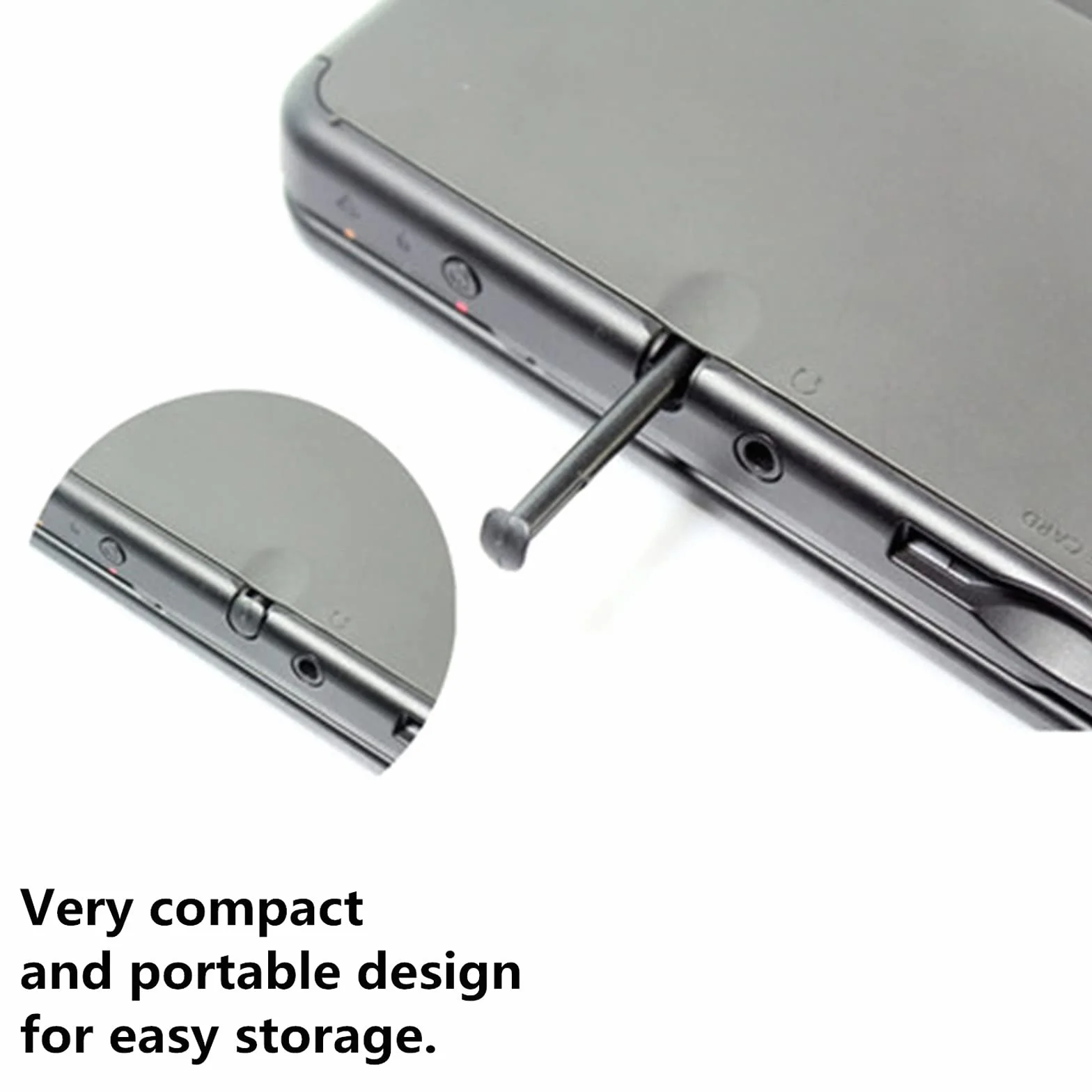 3 sztuki wymiennych rysików z tworzywa sztucznego, kompatybilne z Nintendo New 3DS XL, New 3DS LL (czarne)