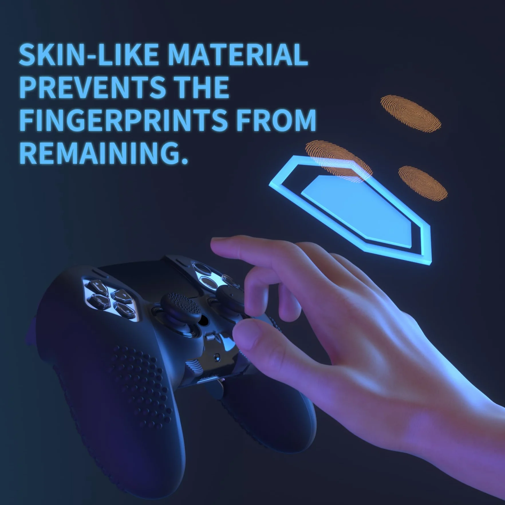 PlayVital 3D Studded Edition antypoślizgowe silikonowe etui do kontrolera PS5 Edge, miękka gumowa osłona do kontrolera bezprzewodowego PS5 Edge z 6 nakładkami na kciuk, czarne