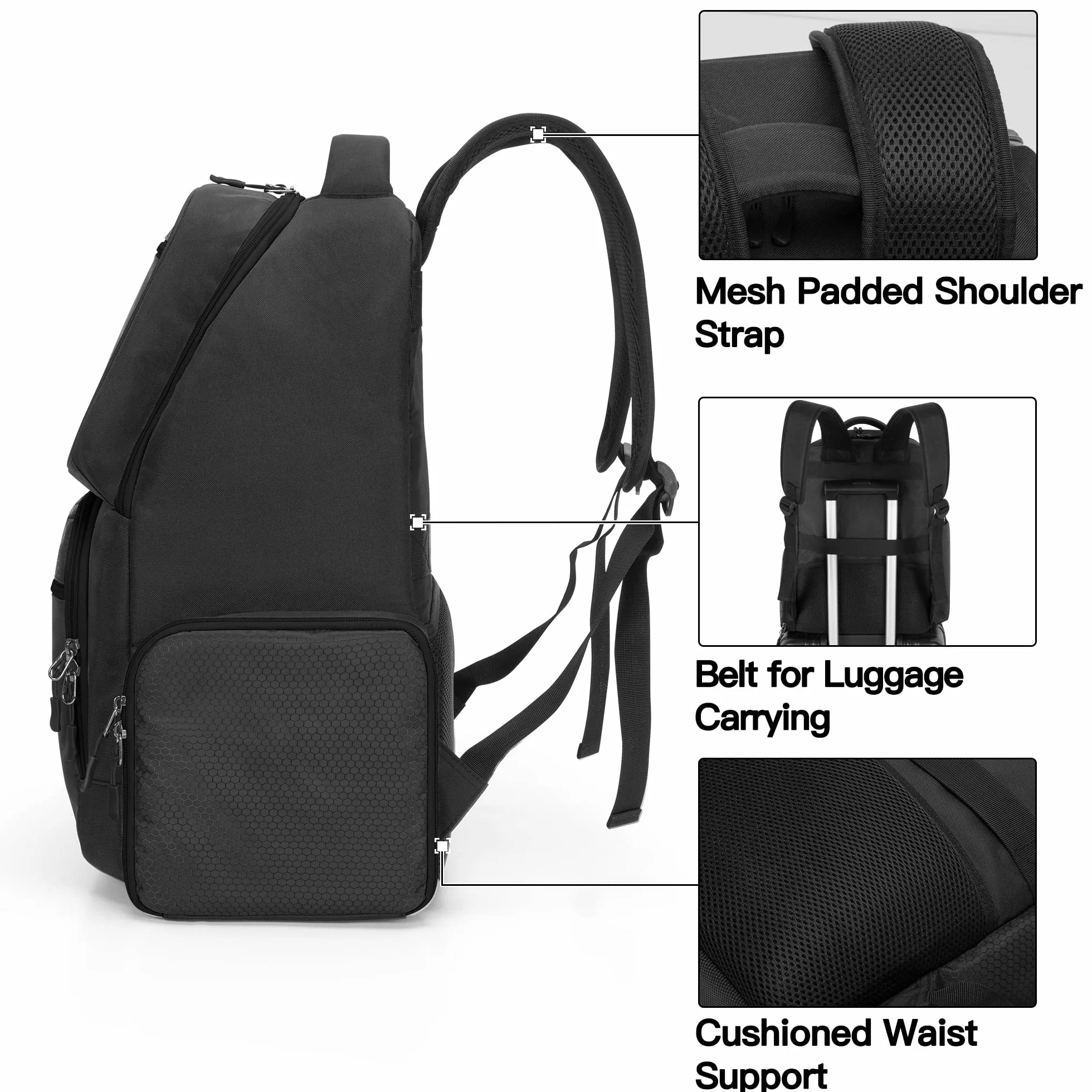 Trunab Plecak Podróżny Xbox Series X Futerał Torba do Przechowywania Gier Wewnętrzna Przegroda Konsola Xbox X/S Kieszenie Laptop 15,6"