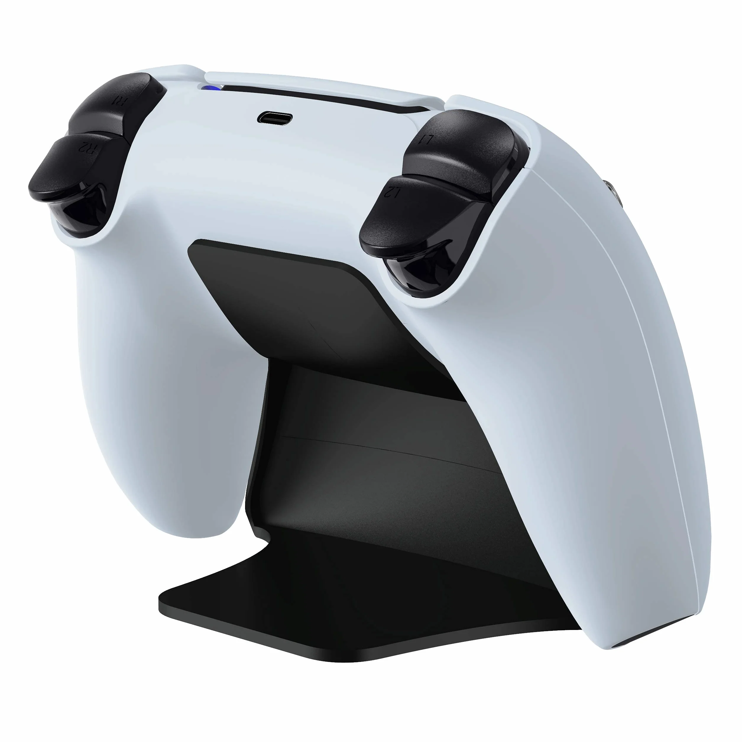 playvital Solidny czarny stojak na kontroler do PS5, akcesoria do gamepada, uchwyt biurkowy do kontrolera ps5 z gumowymi podkładkami