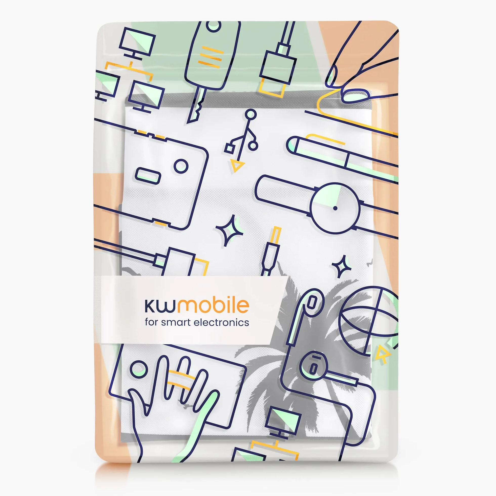 kwmobile Pokrowiec na monitor komputerowy, kompatybilny z monitorem 68.6-71.1 cm, relaks w hamaku, czarny/biały