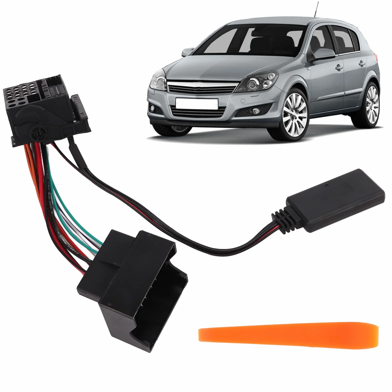 Asixxsix Kabel Adaptera Audio 5.0 Pasujący do Opla Antara CD 70 CD30 MP3 CDC 40 Opera DVD 90, Wodoodporny Kabel Wejściowy Aux do Samochodowego Zestawu Stereo, łatwy w Użyciu moduł Pasujący do