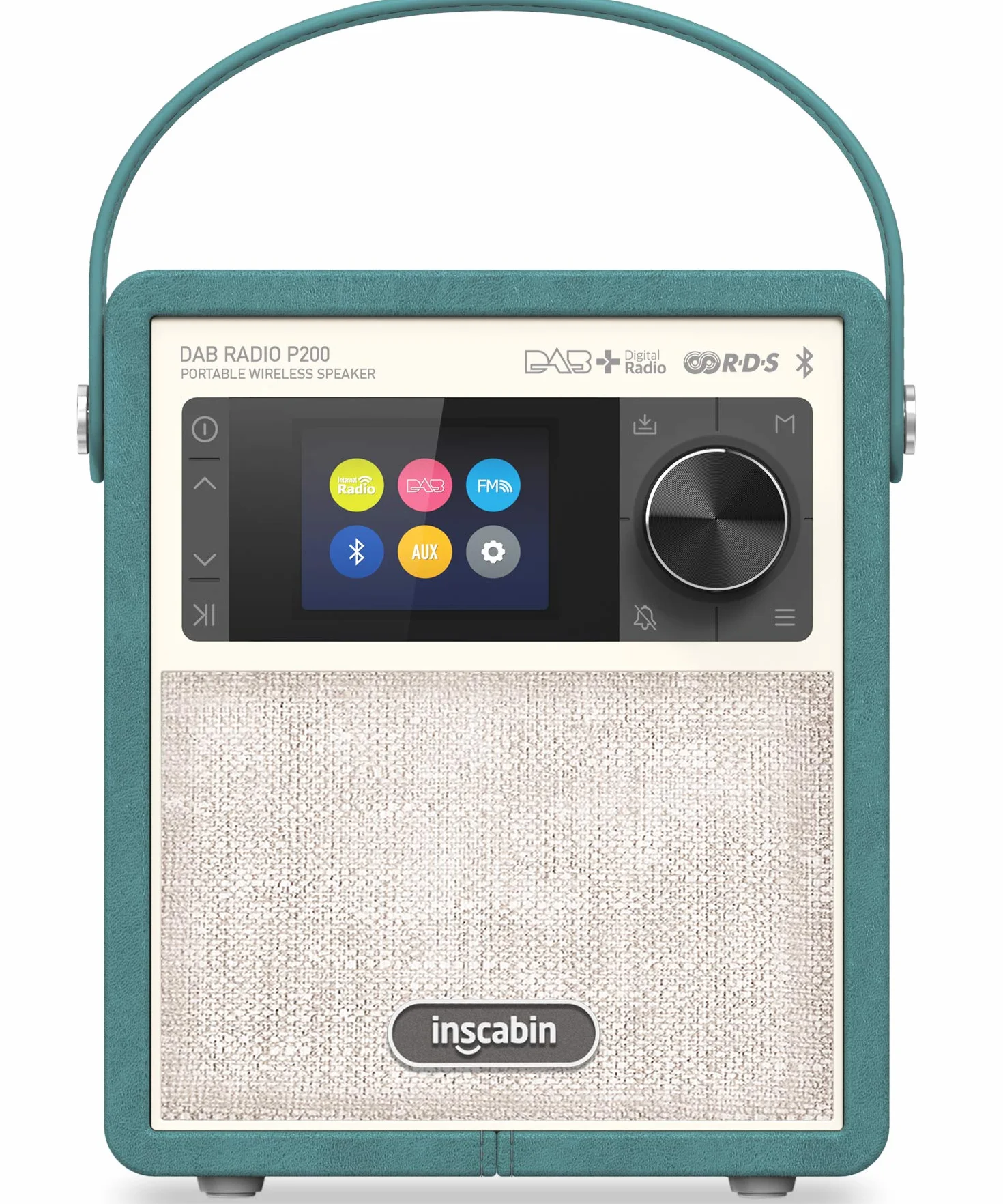 P200 Portable DAB/DAB+ FM Digital Radio- Portable Wireless Speaker with Bluetooth,Stereo Sound,Beautiful design,Dual Alarm Clock,Rechargable Battery,Subwoofer (green)