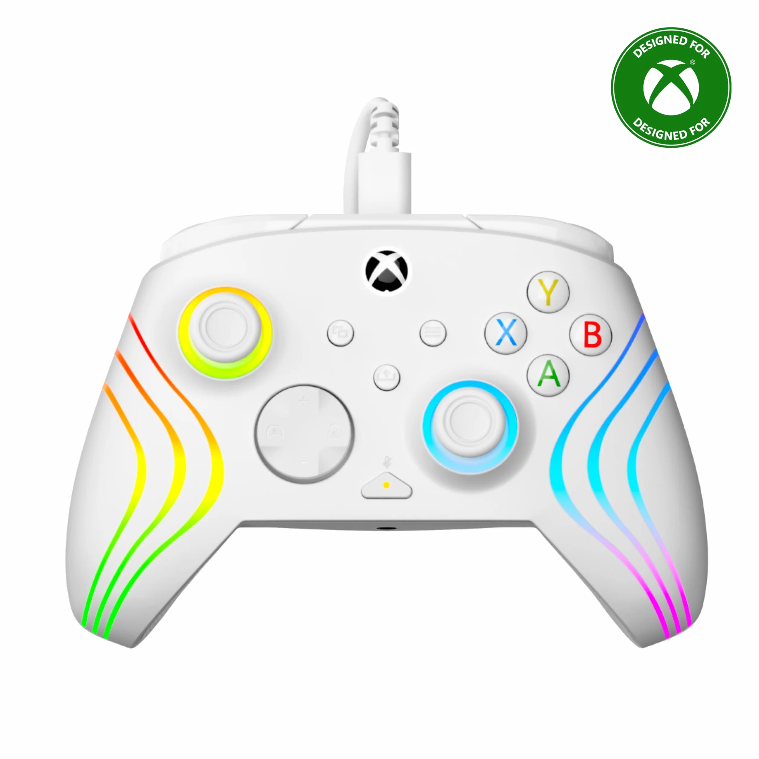 Turtle Beach Afterglow Wave przewodowy kontroler RGB biały dla Xbox Series X/S, Xbox One, Windows