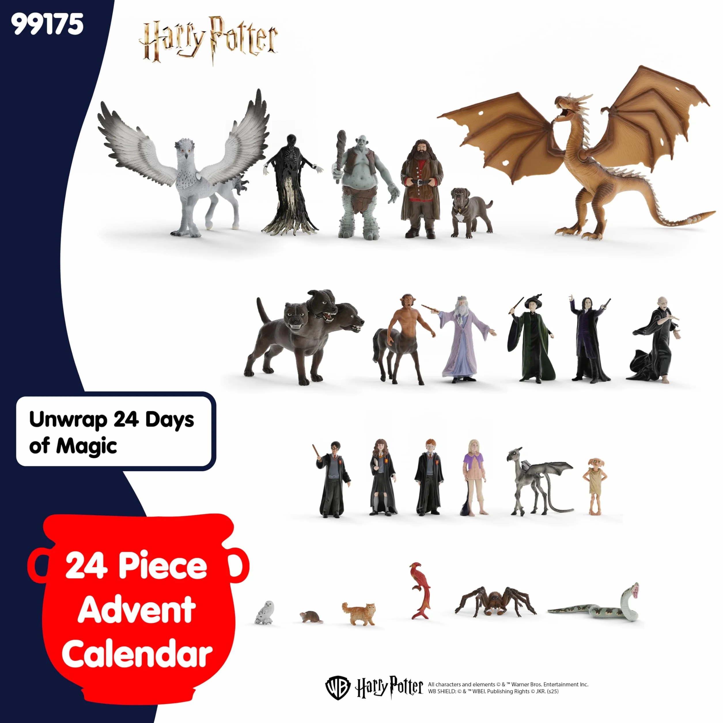 Schleich Harry Potter Kalendarz adwentowy 2025 – 99175 realistyczne figurki kolekcjonerskie 24 figurki prezent dla dzieci od 6 lat