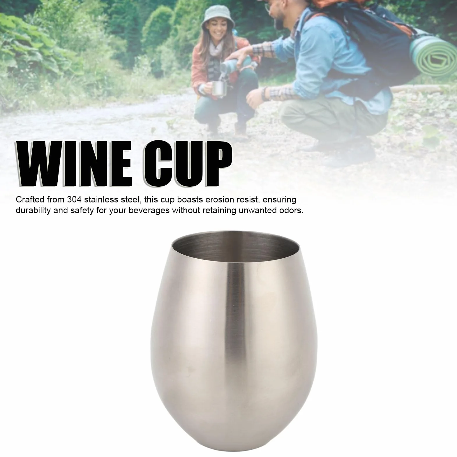 Szklanka Wina 304 Stal Nierdzewna 570 Ml Metalowa Kubek do Picia Chłodnica na Zmywarce Zewnętrznej Bezpieczna Alternatywa dla Plastikowych Kubków Wielokrotnego Użytku dla