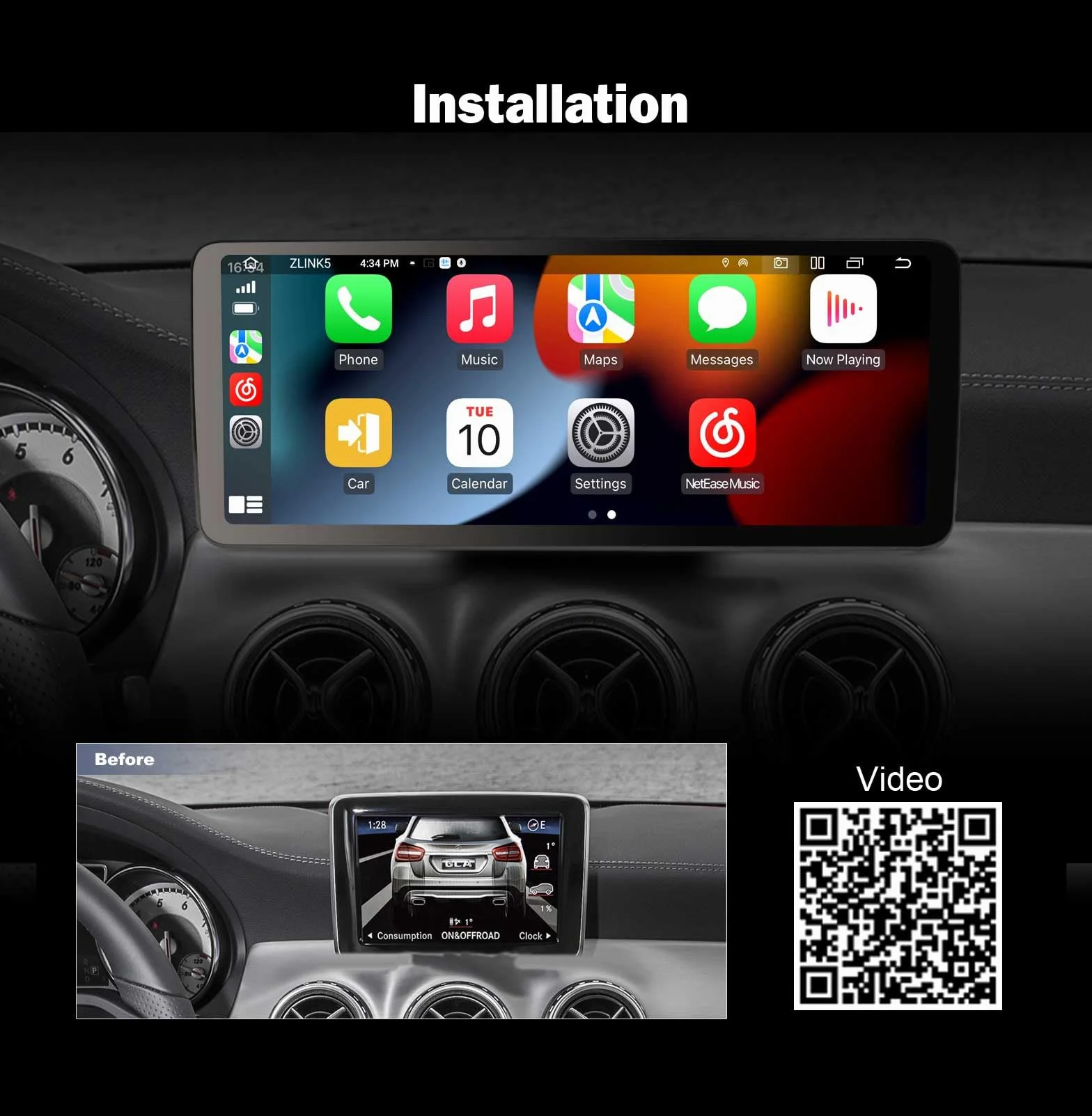 12,3" Android 14 Snapdragon CPU 8GB 128GB, radio samochodowe z Bluetooth 5.1 do modeli Mercedes-Benz Klasa C W205, Klasa GLC X253 i C253 NTG 5.0, CarPlay, ekran 2K, WiFi, radio DSP OEM Comand