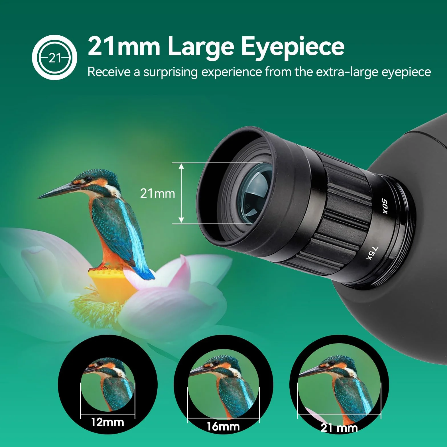 SVBONY SV28 25-75x70 Spotting Scopes, HD Spotting Scope with Tripod, Long Range Spotter Scope with Phone Adapter for Bird Watching, Target Shooting