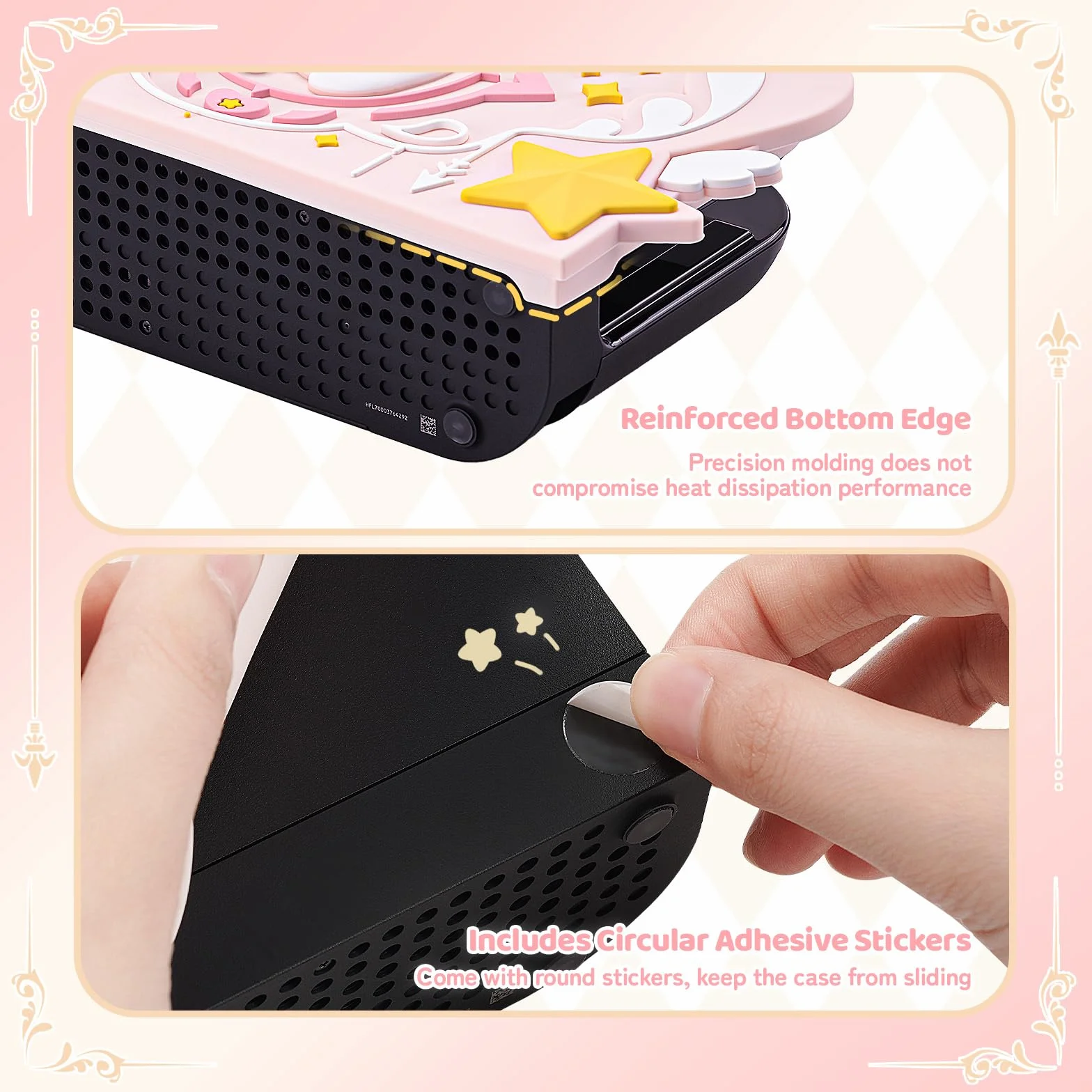 GeekShare Miękki silikonowy pokrowiec na płytę przednią do Switch 2 Dock Star Wings Series