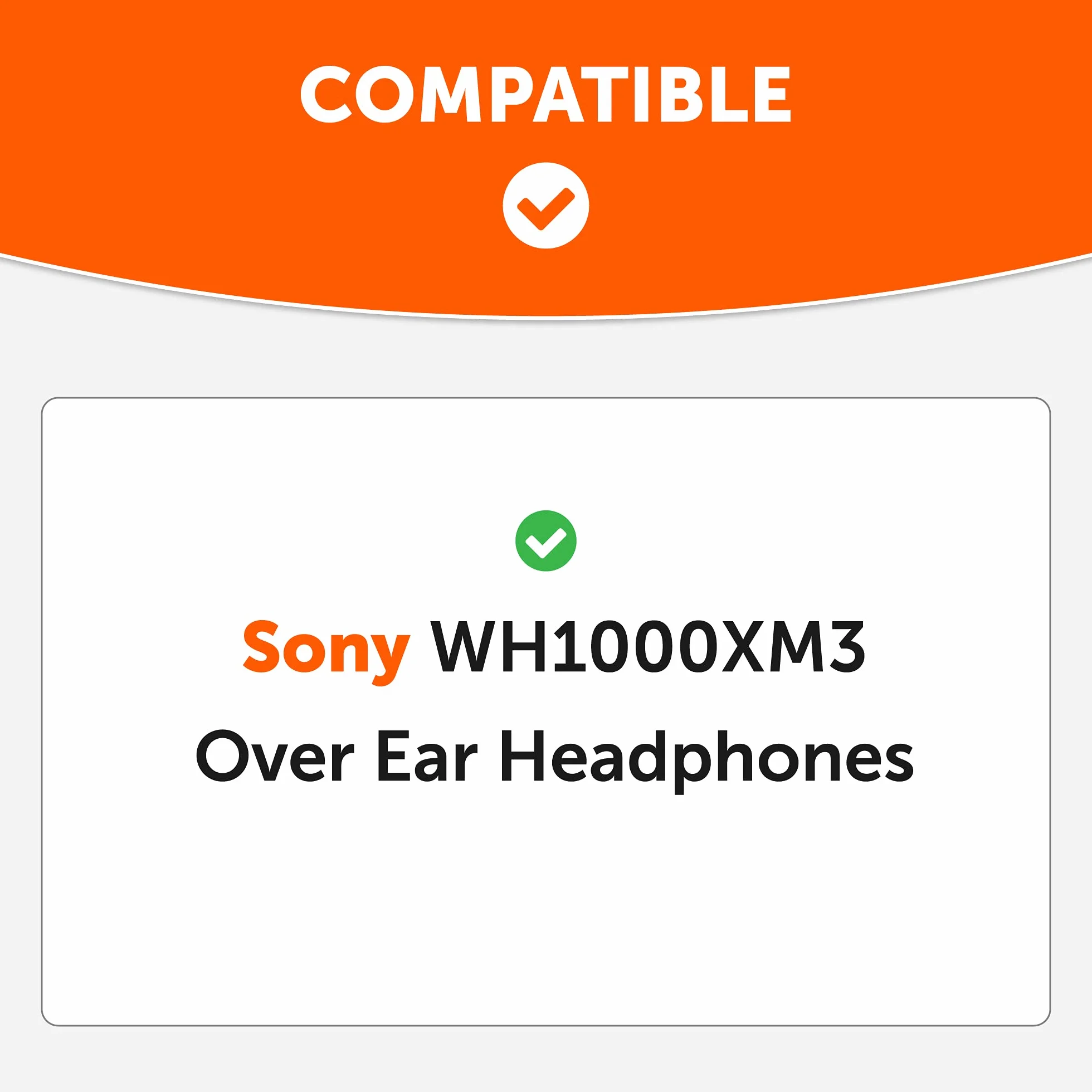 WC Wicked Cushions Extra Thick Replacement Earpads Compatible with Sony WH-1000XM3 Headphones - Black