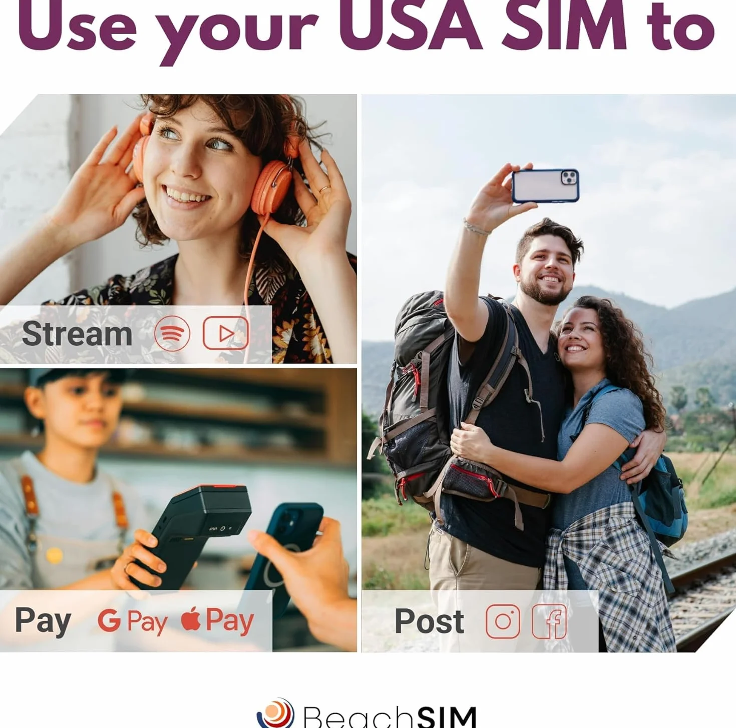 Karta SIM USA 30 dni 12 GB przy prędkości 4G/5G. Tylko dane przedpłacone. Szybka aktywacja. Łatwe ładowanie. Kompatybilny z systemem iOS i Android.