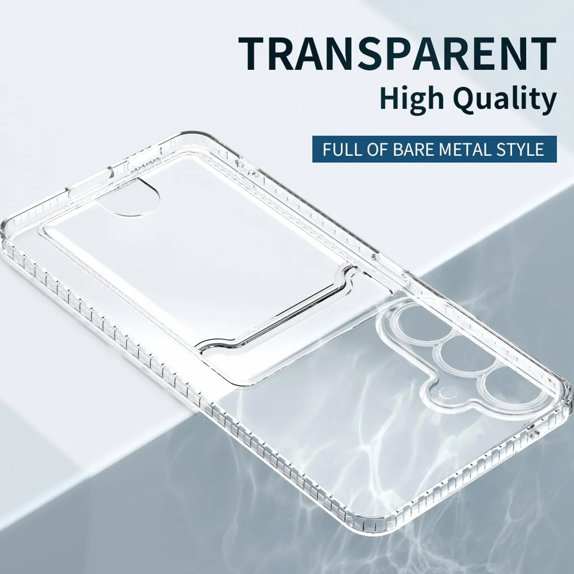 Lunivop Etui kompatybilne z Samsung Galaxy S26, przezroczyste, z miejscem na karty, portfel, cienkie, miękkie silikonowe, odporne na uderzenia etui na telefon komórkowy, odporne na zarysowania