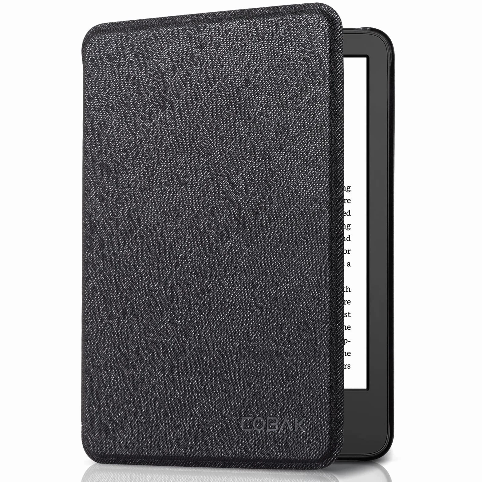 CoBak Etui na 6" Kindle 2024/2022 (Model nr. C2V2L3/RS23CV)— wytrzymałe etui ze skóry PU z funkcją automatycznego uśpienia, ultracienkie, pasuje do Kindle 11. generacji 6", Czarny