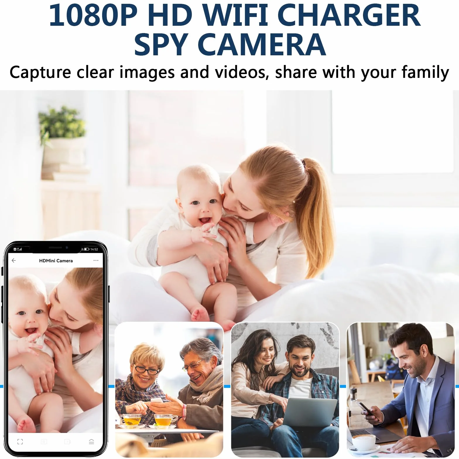Kamera szpiegowska WiFi 5G, mini bezprzewodowa ukryta kamera 1080P HD, ładowarka USB do mikro szpiegowskiej rejestrator nadzoru miniaturowa kamera zdalna z wykrywaniem ruchu