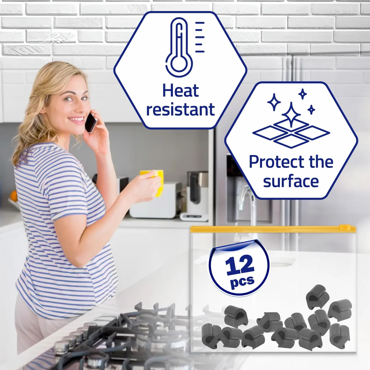 12 Sztuk Gumowe Nóżki do Płyty Grzewczej 9 mm x 10 mm C00039148 dla Ariston 754010095 dla Smeg 50247058006 dla Zanussi - Gwarancja 10 Lat - MONTERAL