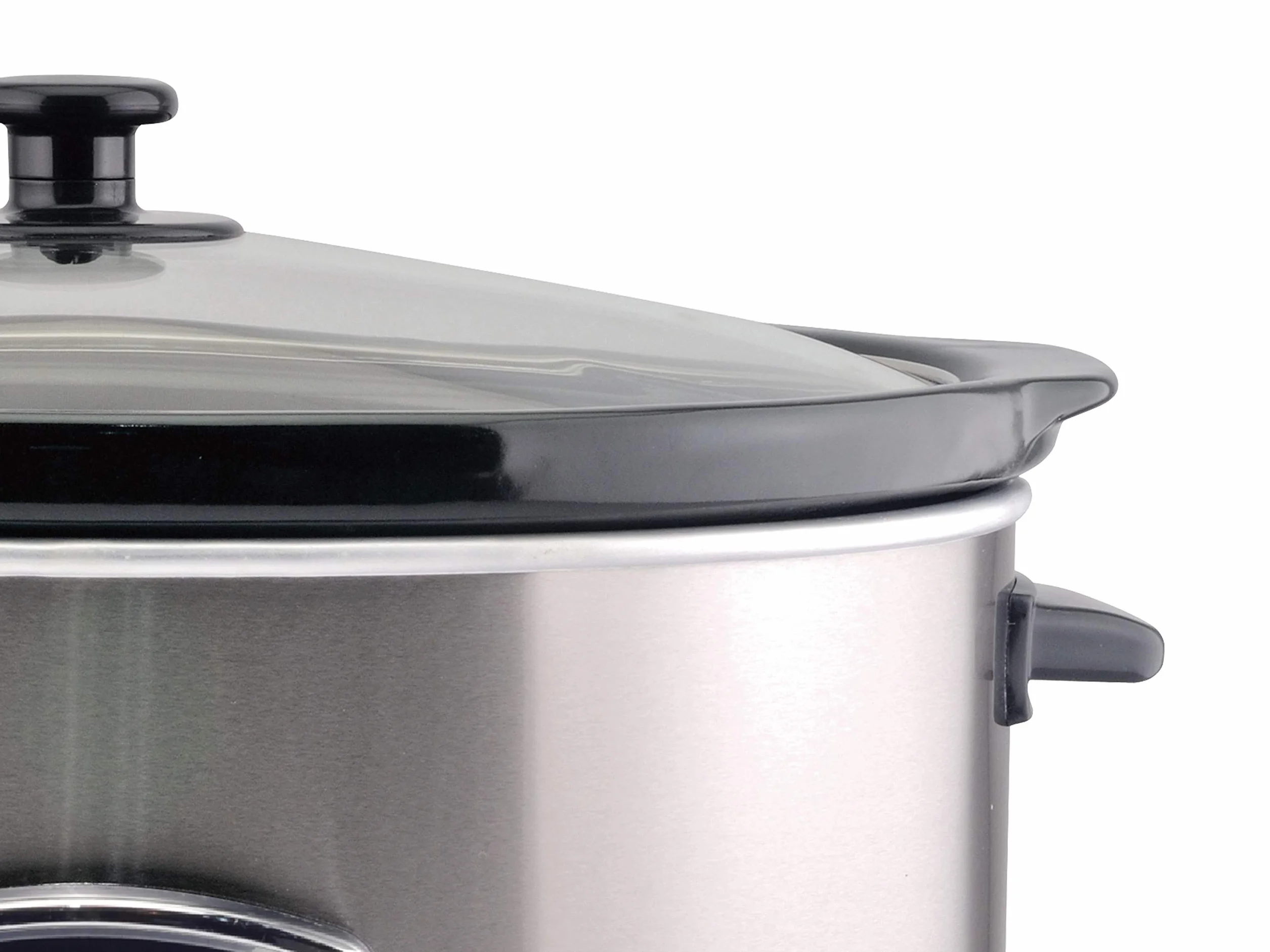BEPER BC.510 Slow Cooker, 280 W, 4,5 litra, ceramika szklana, czarna i stal, Nero E Acciaio