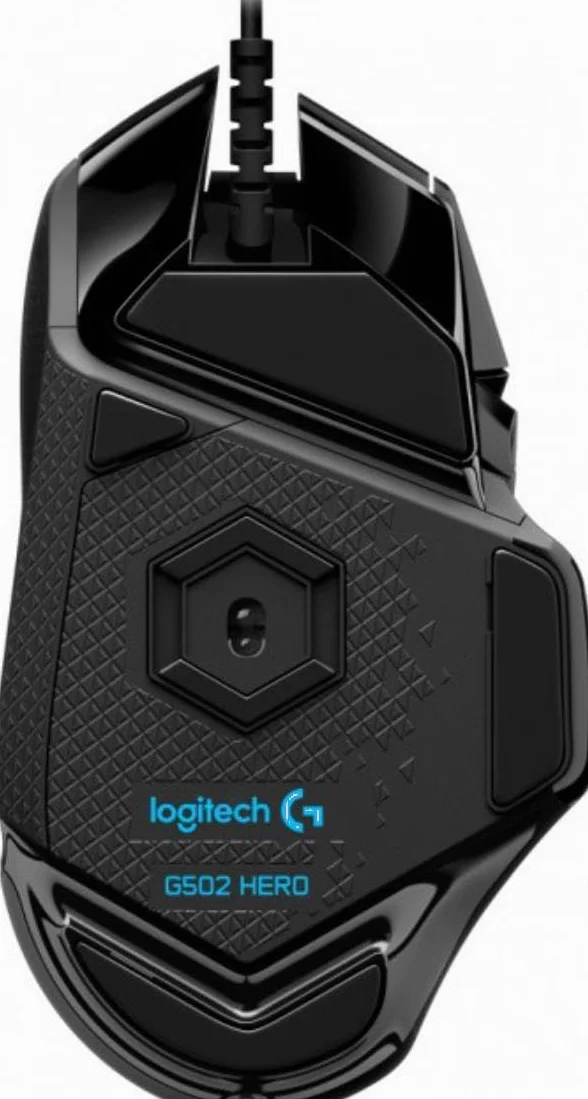 Logitech G G502 HERO, Mysz do gier z podświetleniem RGB, 11 programowalnymi przyciskami oraz możliwością regulacji wyważenia za pomocą (5) ciężarków o masie 3,6 g - Czarny