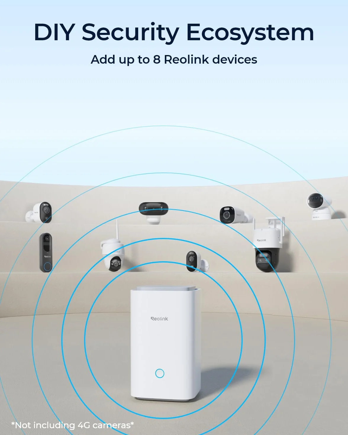 Reolink 4K Zestaw Bezprzewodowej Kamery Zewnętrznej z Bateria, Home Hub, 2 Kamery Argus 4 Pro z Panelem Słonecznym, Noktowizor ColorX, Widok 180°, Wi-Fi 6, Nagrania Lokalne, Brak Kosztów Miesięcznych