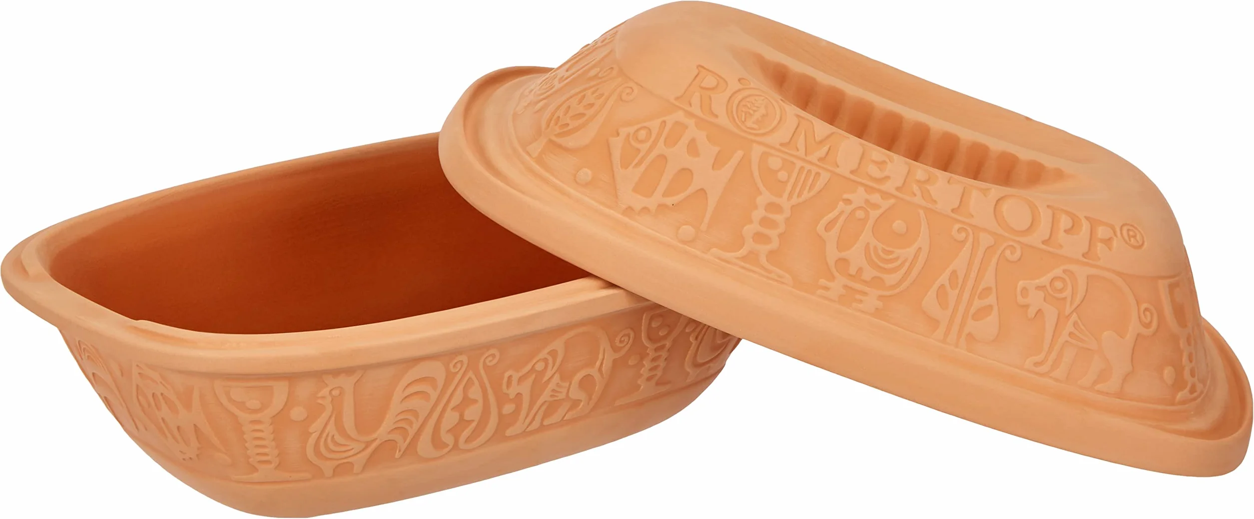 ROEMERTOPF naczynie do pieczenia klasyczne, ceramiczne parowary z naturalnej gliny, dla maksymalnie 4 osób, 3 litry